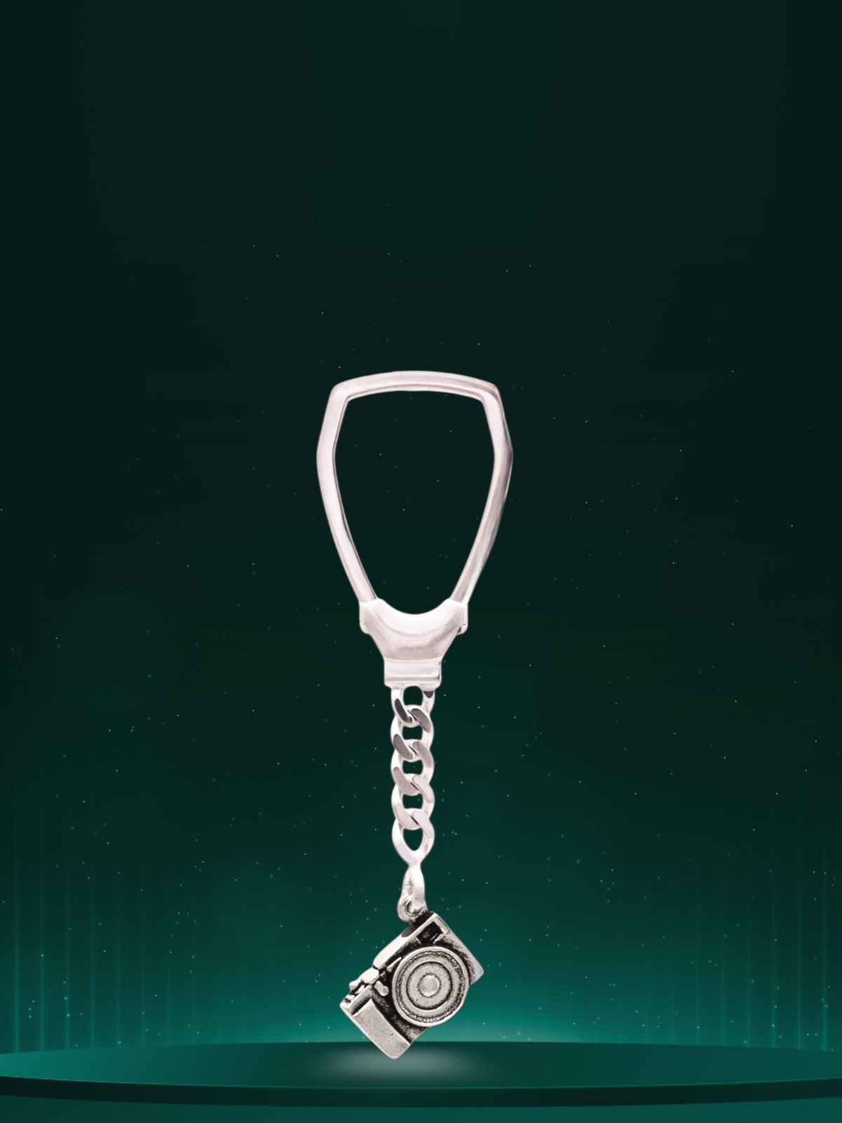 925 Sterling Silver Camera Pendant Key Chain For Photography Lovers