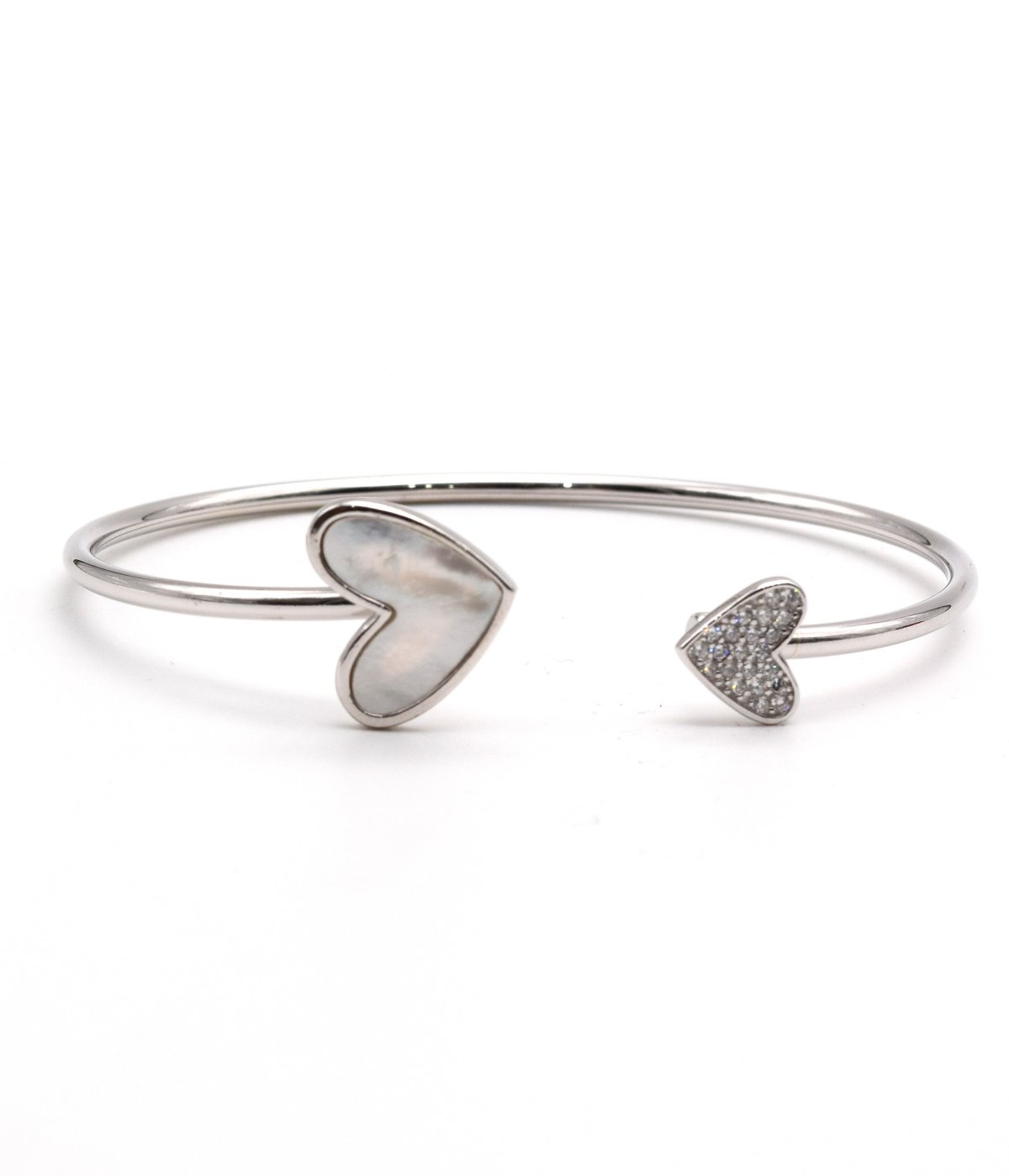 Sterling Silver 0.05ct Diamond Adjustable Heart Bracelet | Ernest Jones