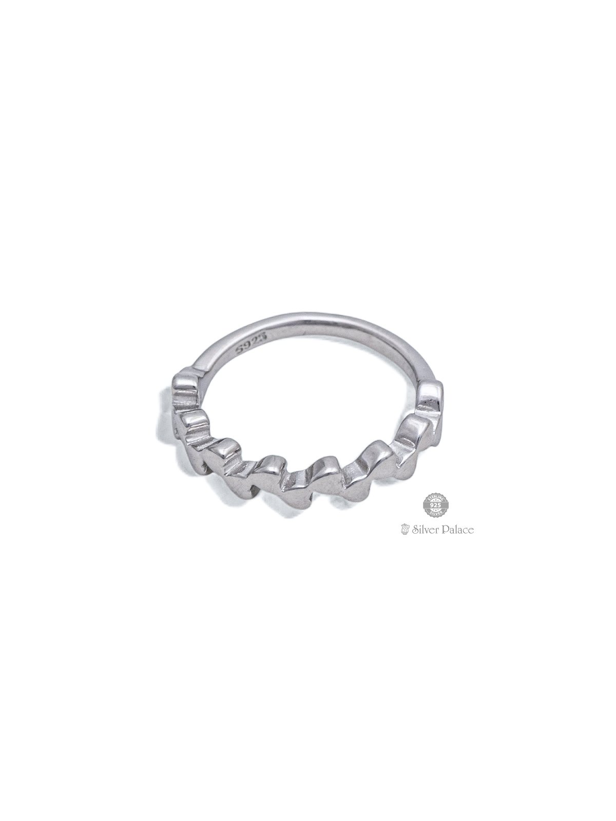 925 STERLING SILVER ZIG ZAG DESIGN RING FOR GIRLS BHAVA COLLECTION 