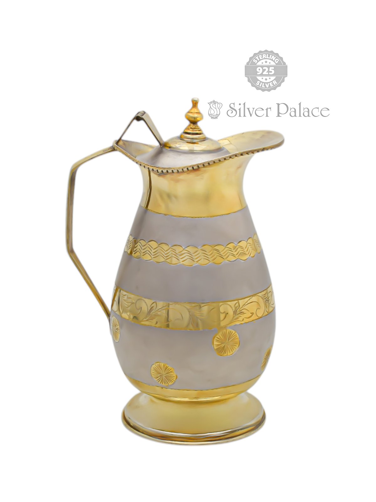 925 Silver & Gold-Plated Handcrafted Decorative Jug