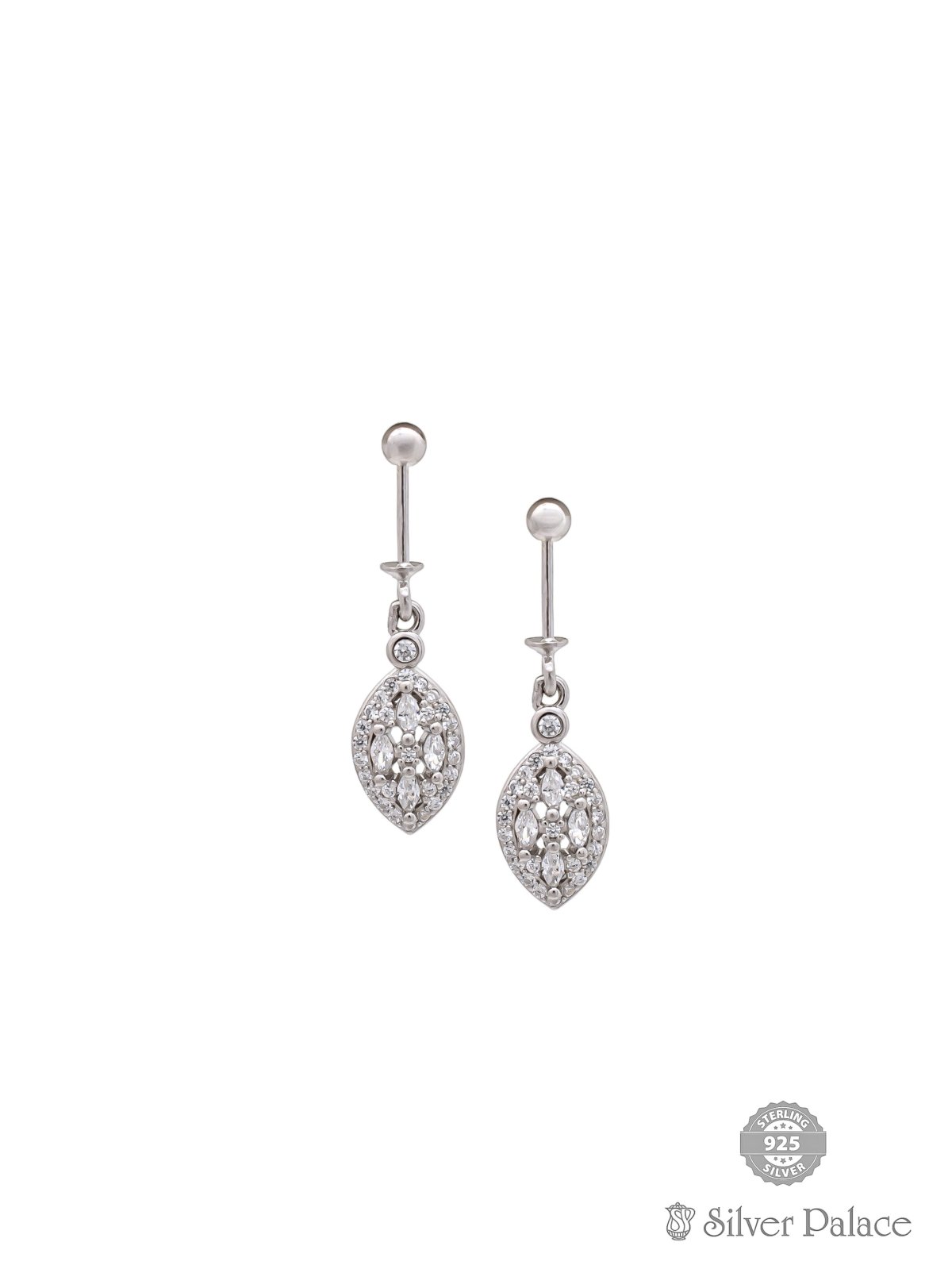 925 STERLING SILVER LEAF DESIGN BUGADI EARRING FOR LADIES PUYA COLLECTION 