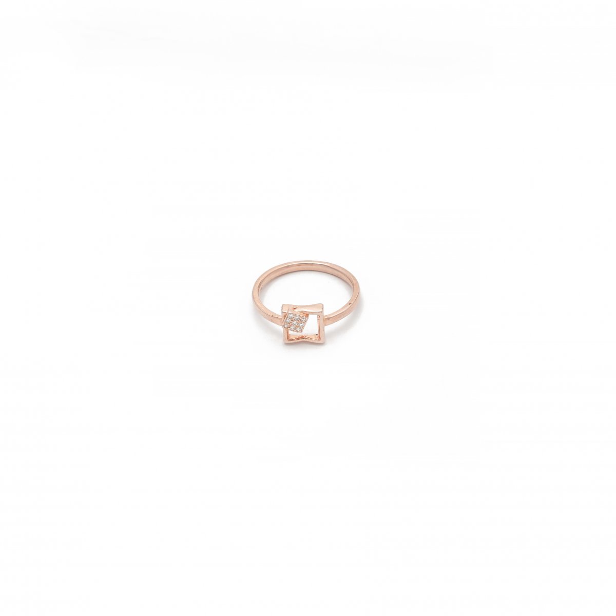 ROSE GOLD RING FOR WOMEN IN SILVER