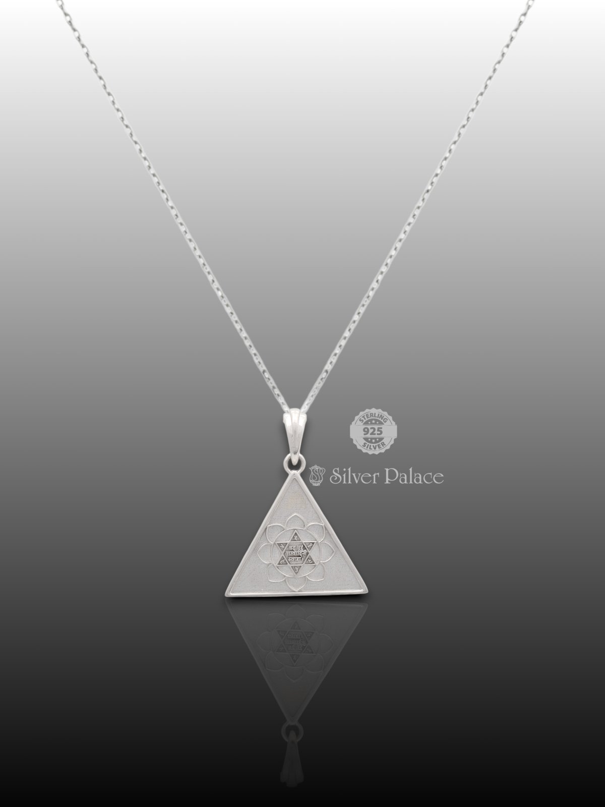 925 PURE SILVER SARASWATI YANTRA PENDANT FOR DIVINE SHRI COLLECTION