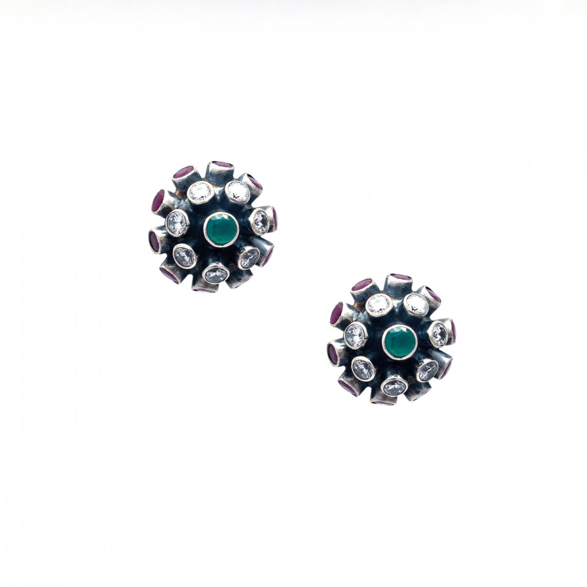 LIGHTWEIGHT SILVER OXIDIZED EARRINGS FOR WOMEN AND GIRLS