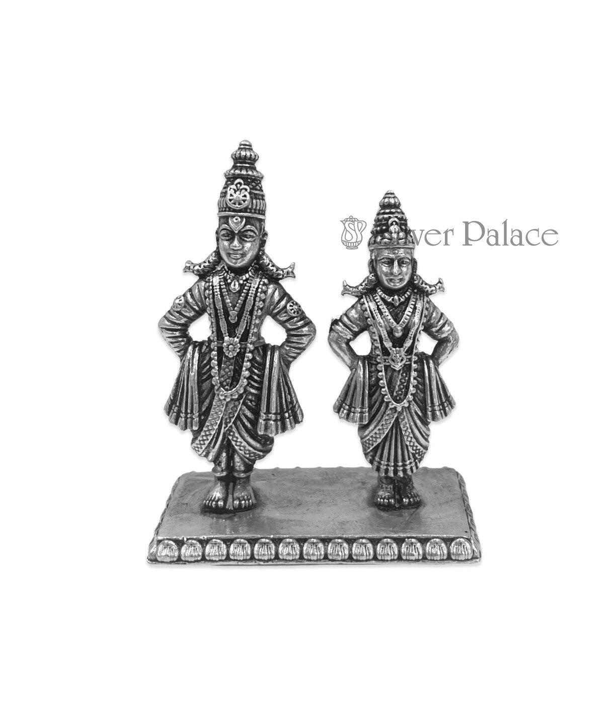 92.5 Oxidised Silver Vitthal Rukmani Idol Panduranga Statue ...