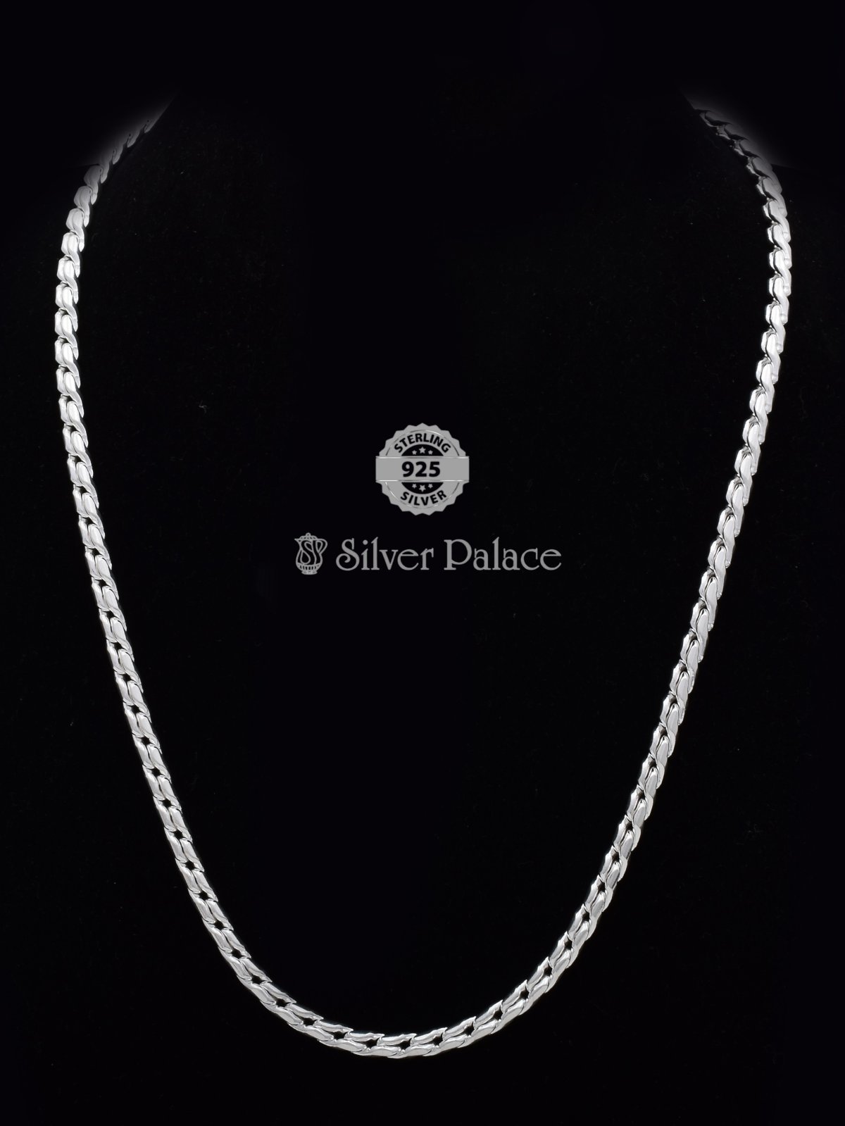 925 Sterling Silver Wheat Chain Necklace For Men Mauve Collection