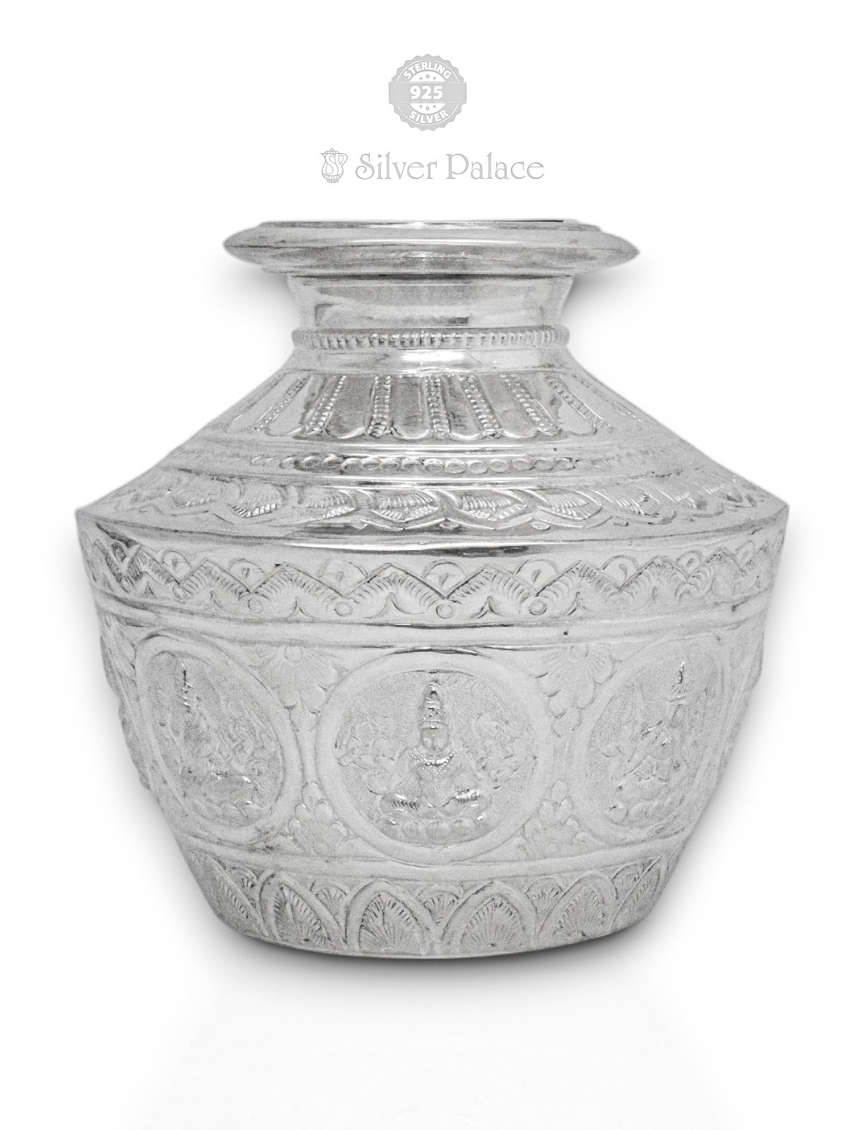 925 PURE SILVER ASTALAKSHMI NAGAS SILVER POOJA KALASH