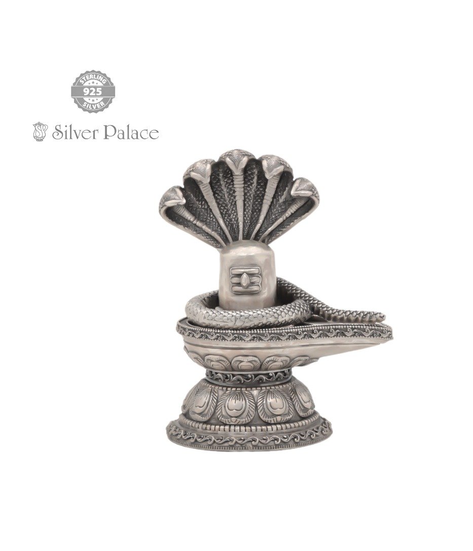 925 sterling silver Divine Collection  lord Shiva lingam Idol For Pooja
