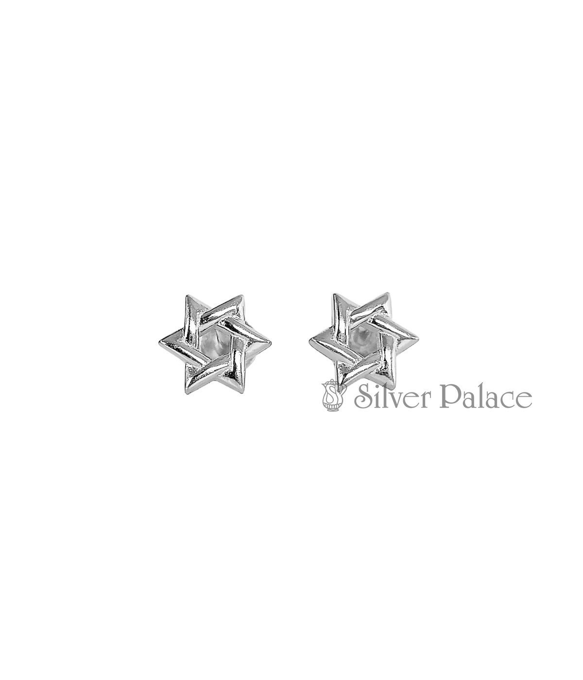 Sterling Silver Star Shape Earrings for Kids