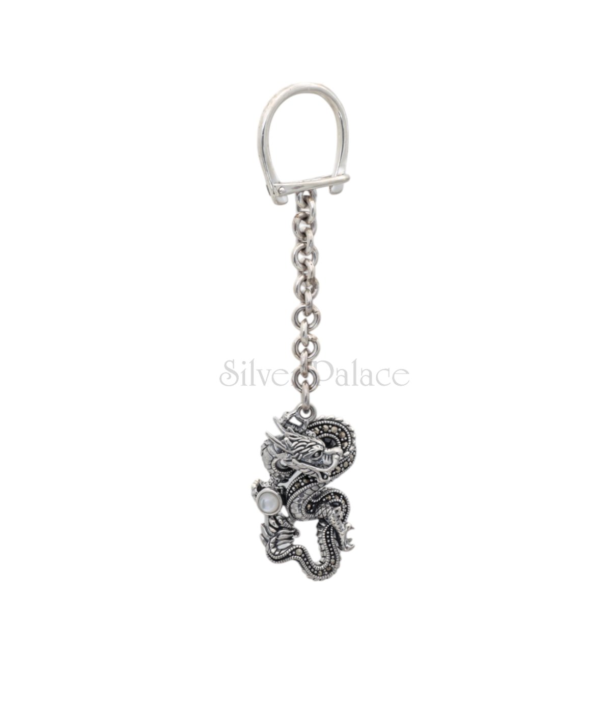 92.5 PURE SILVER DRAGON  KEYCHAIN FOR MEN