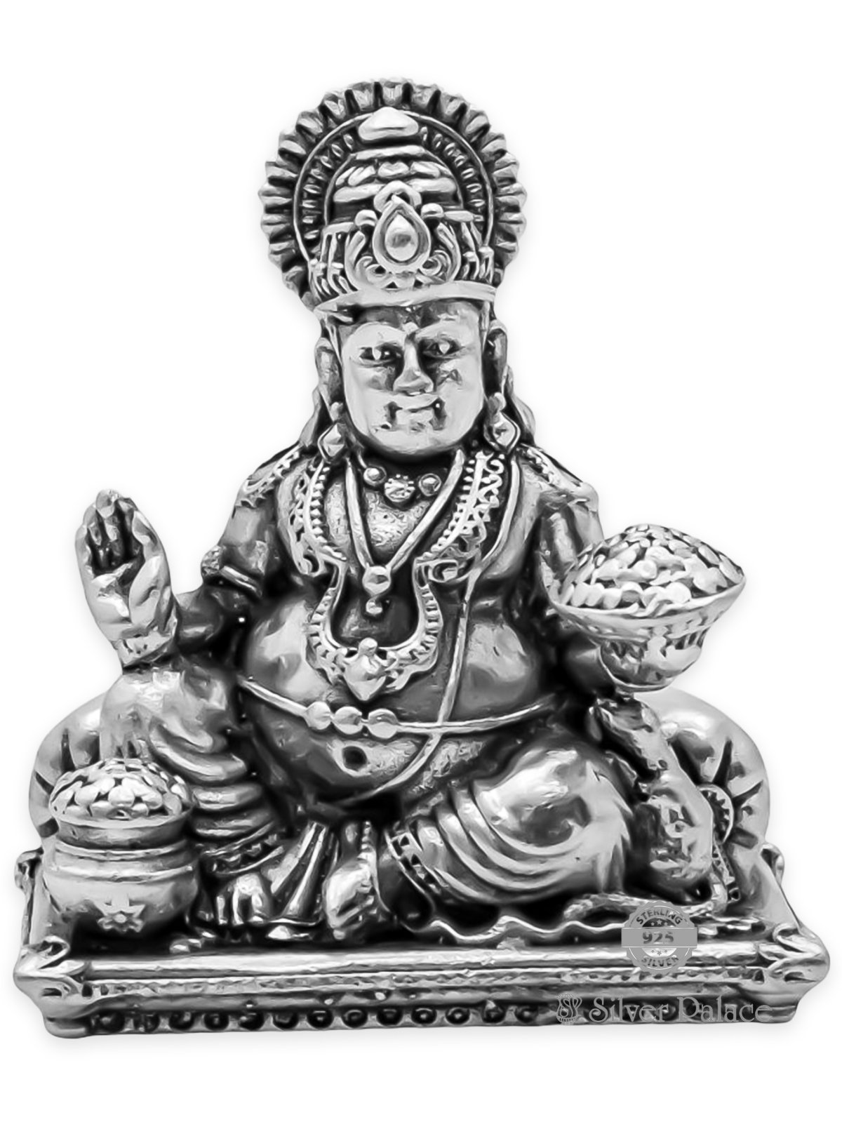 92.5 OXIDISED SILVER KUBER LC IDOL FOR POOJA USE