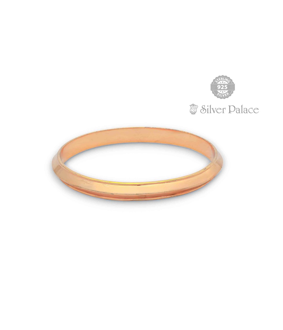 925 Silver gents punjabi V kada Gold polished in all sizes from kids to adults