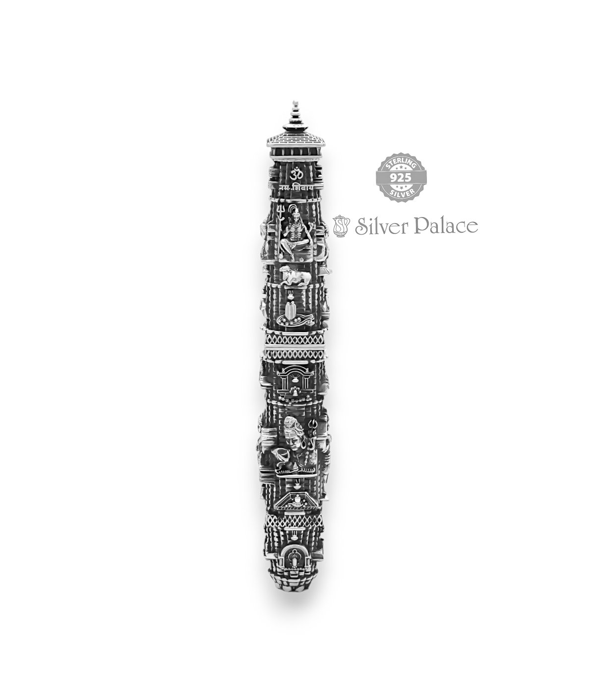 925 OXIDIZED SILVER ANTIC DIVINE DESIGN PEN WRITING INSTRUMENT MASTER PIECE
