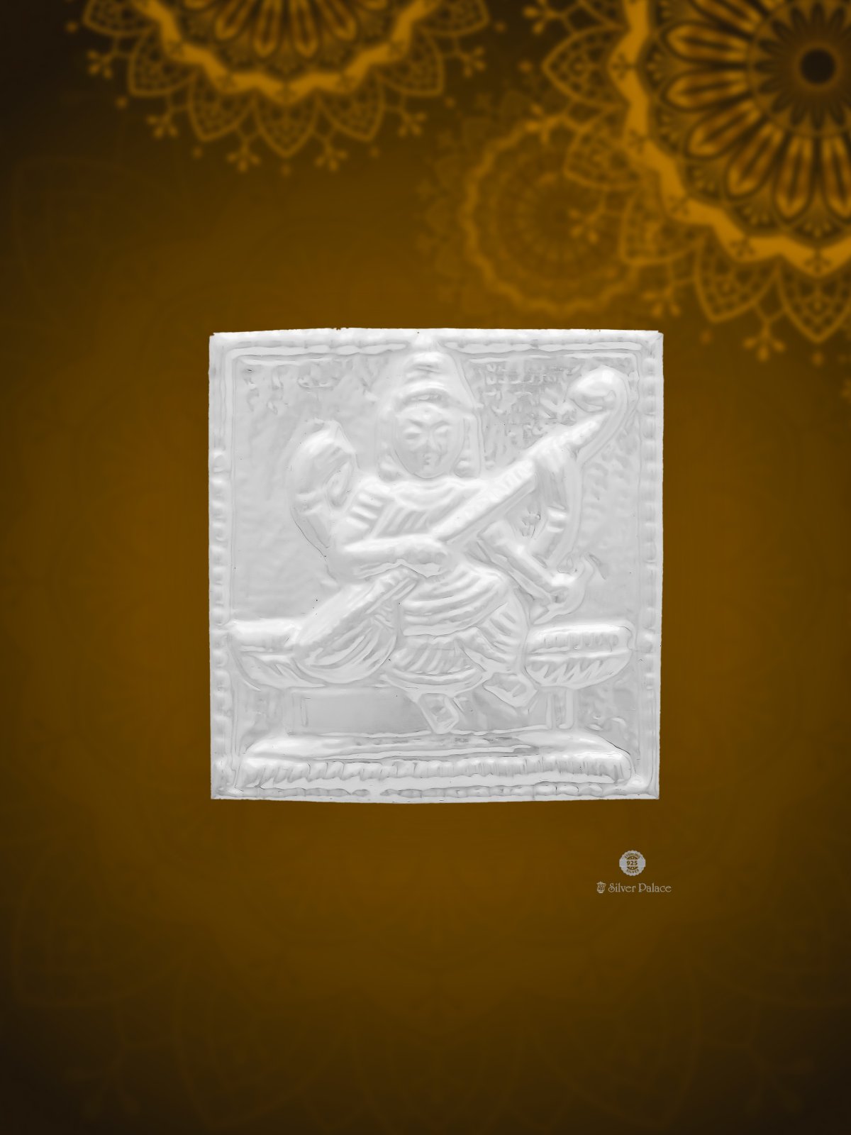 925 SILVER SARASWATHI SILVER SHEET FOR RITUALS SHRI COLLECTION 
