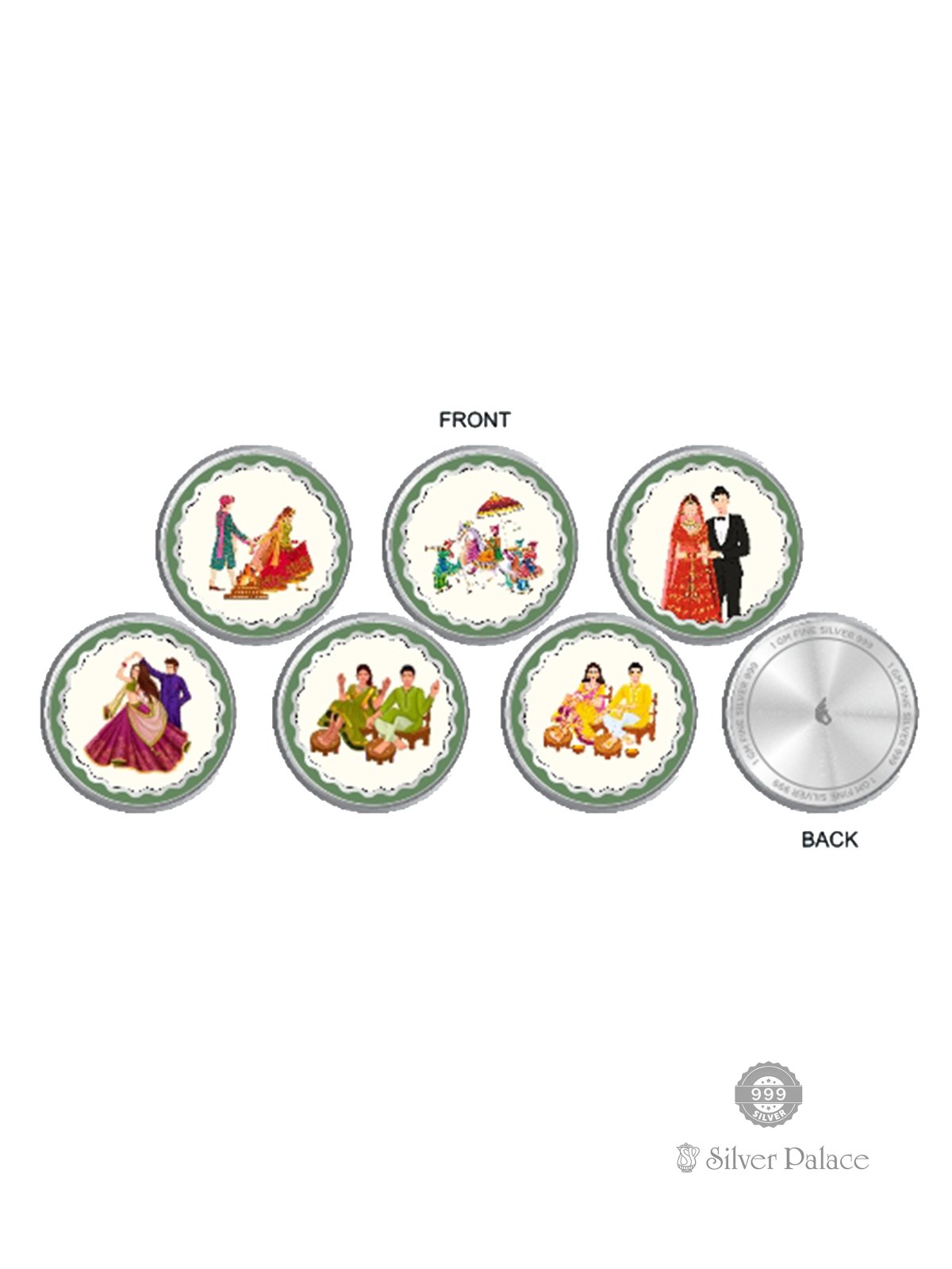 999 FINE SILVER GIFT COIN BOX FOR WEDDING