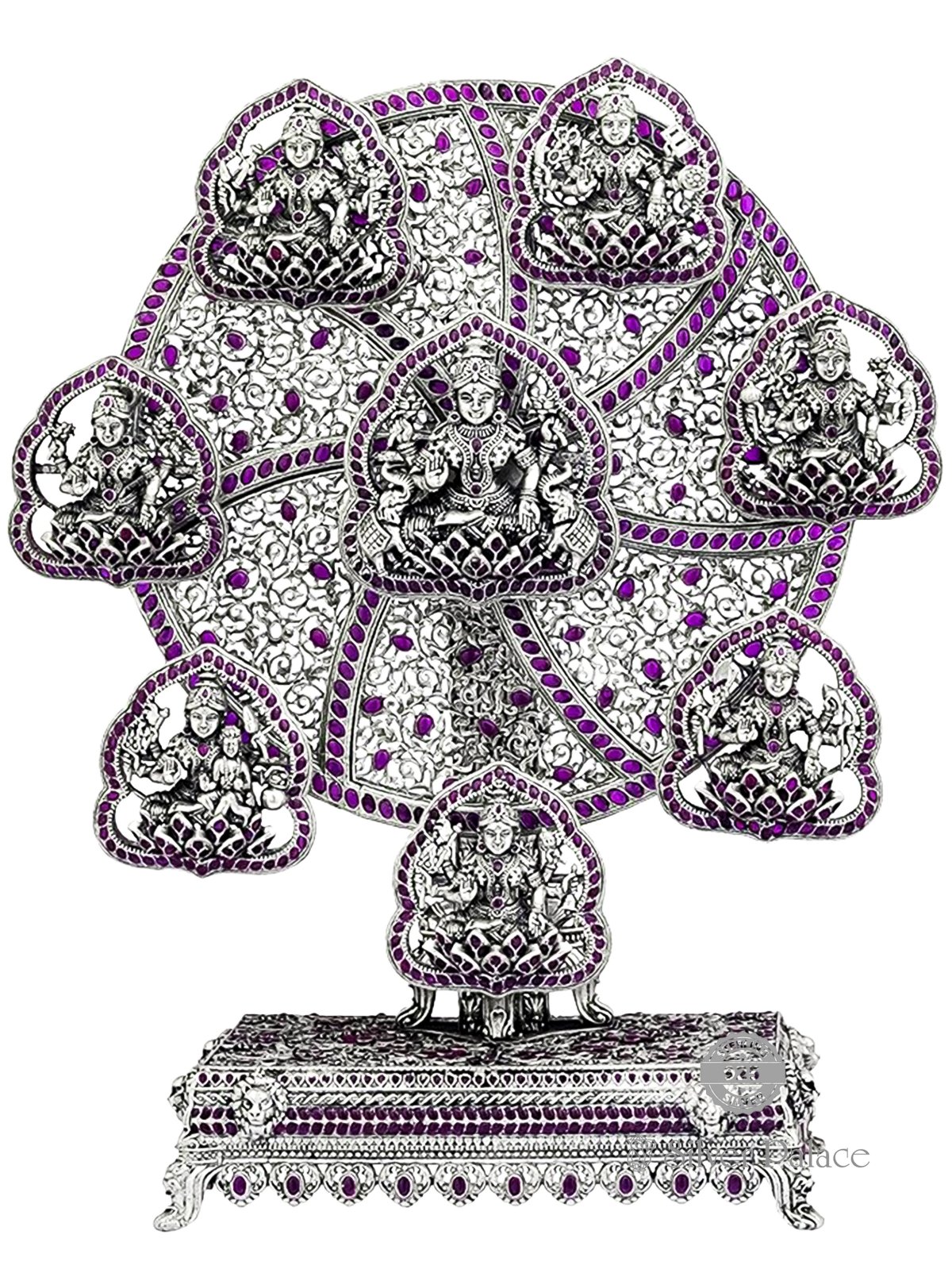 92.5 SILVER STONE STUDDED LC ASHTALAKSHMI CHAKRA