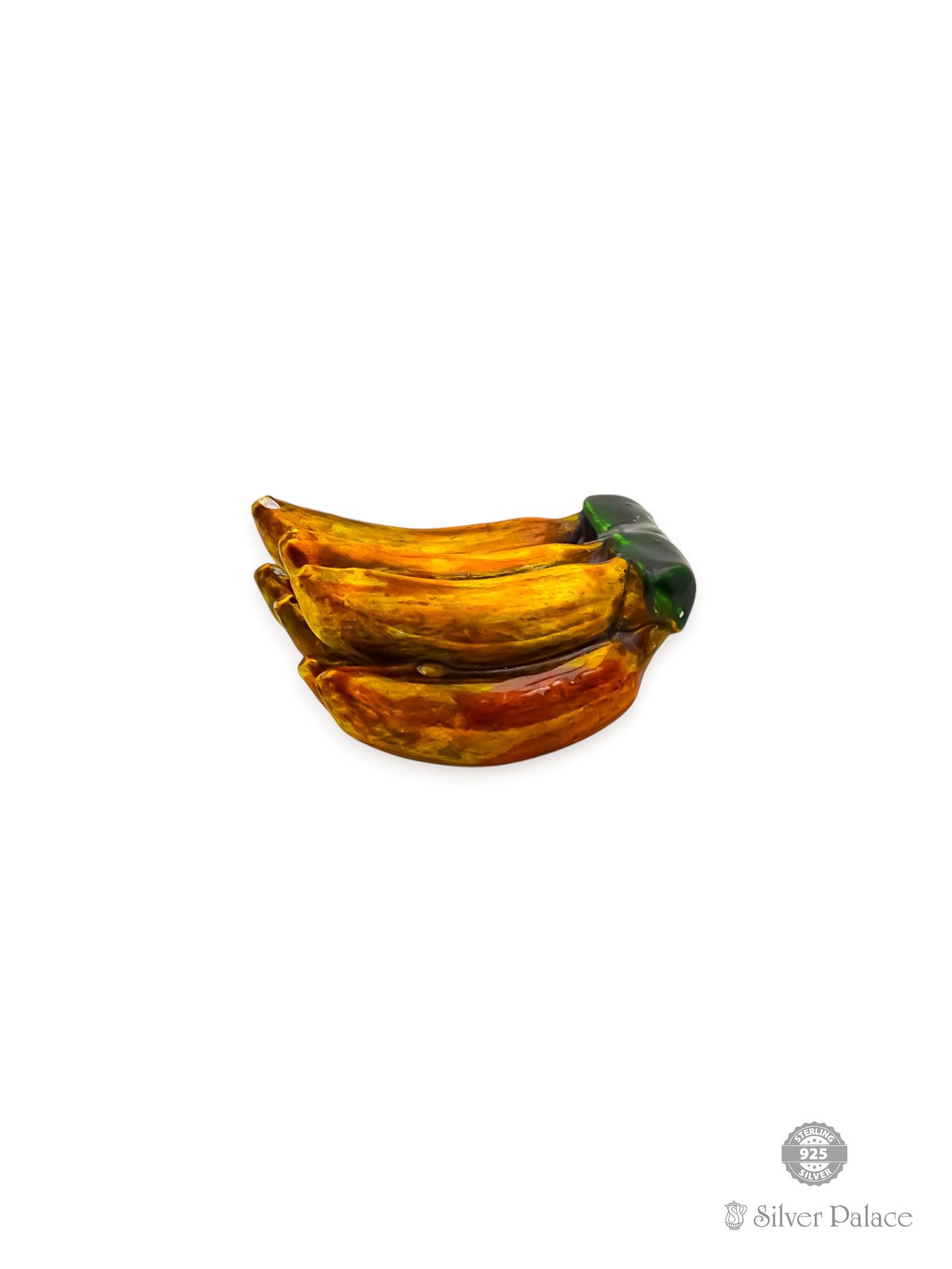 925 SILVER COLOUR FULL ENAMELD BANANA BUNCH FOR POOJA 