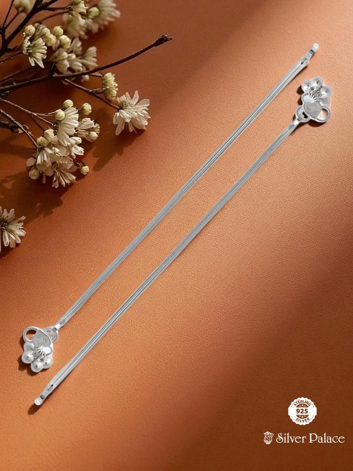 PLAIN DESIGN WITH BEADS ANKLETS FOR KIDS ARJITA COLLECTION 