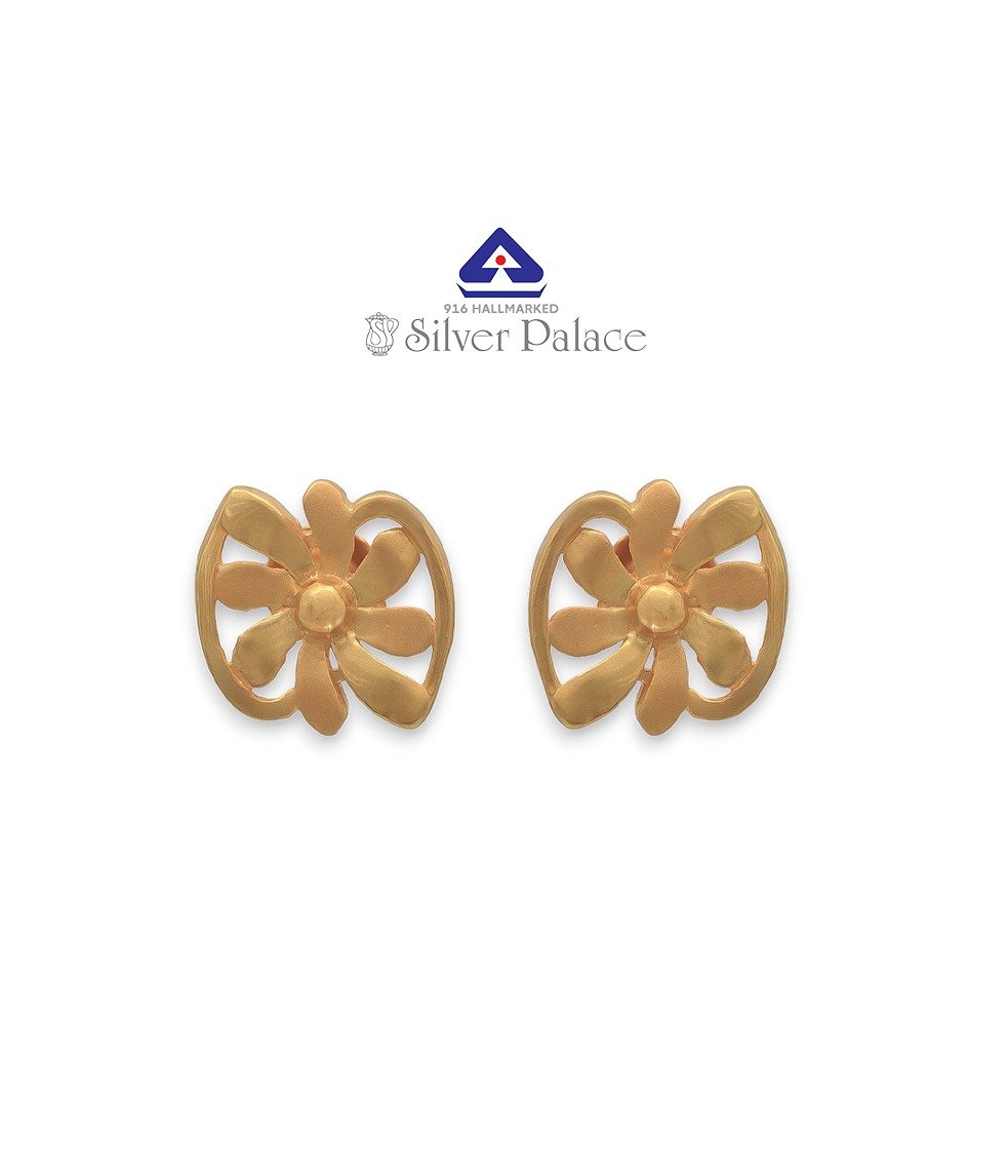 Pure Gold 916  with Kanche Collections Purity Earrings for Women