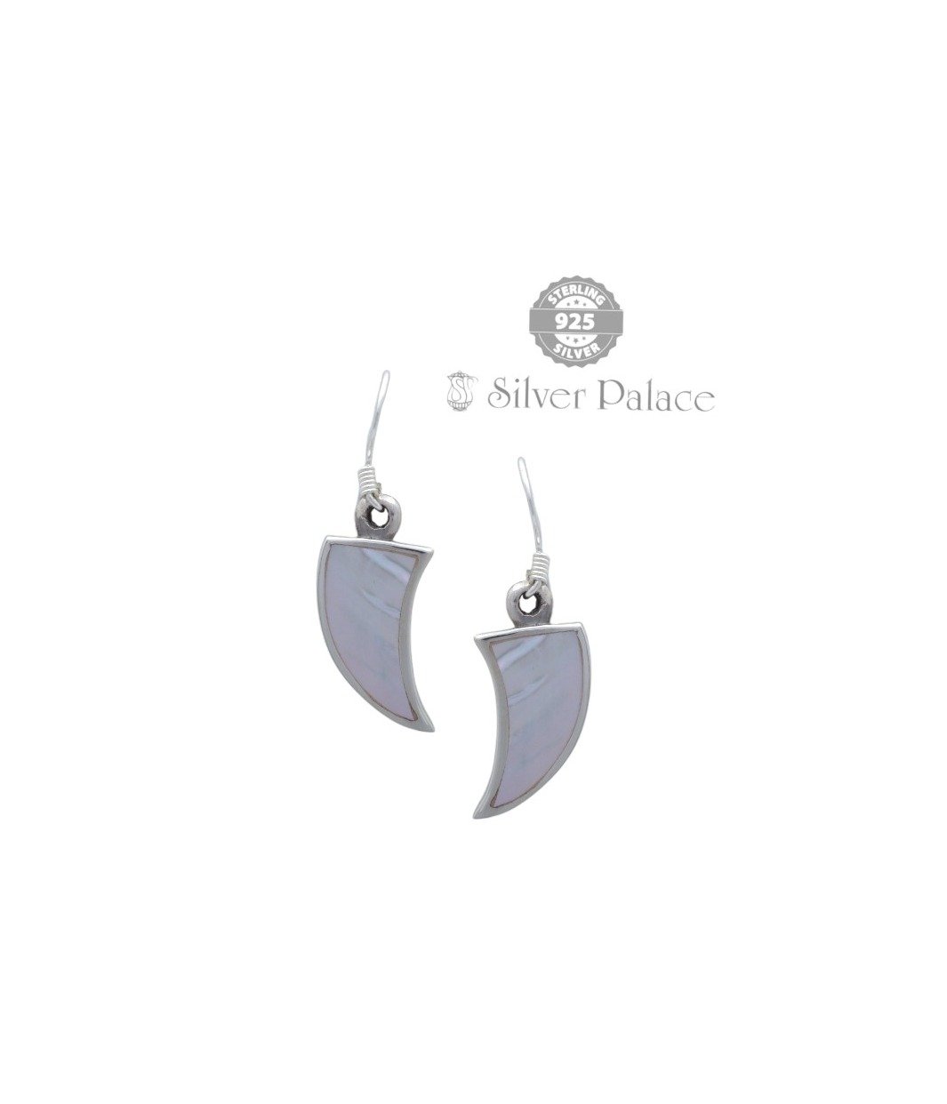 925 Silver Trishe Collections MOP Design Earrings For Girls