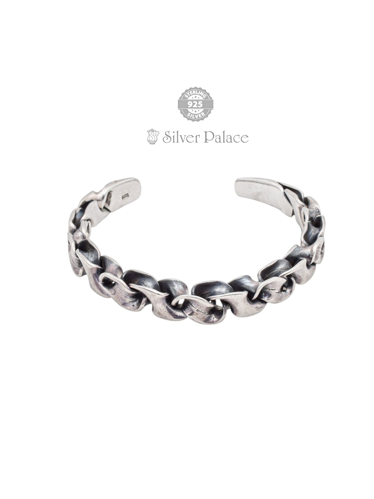 925 STERLING SILVER MAUVE  COLLECTION TWISTED CUFF FOR UNISEX