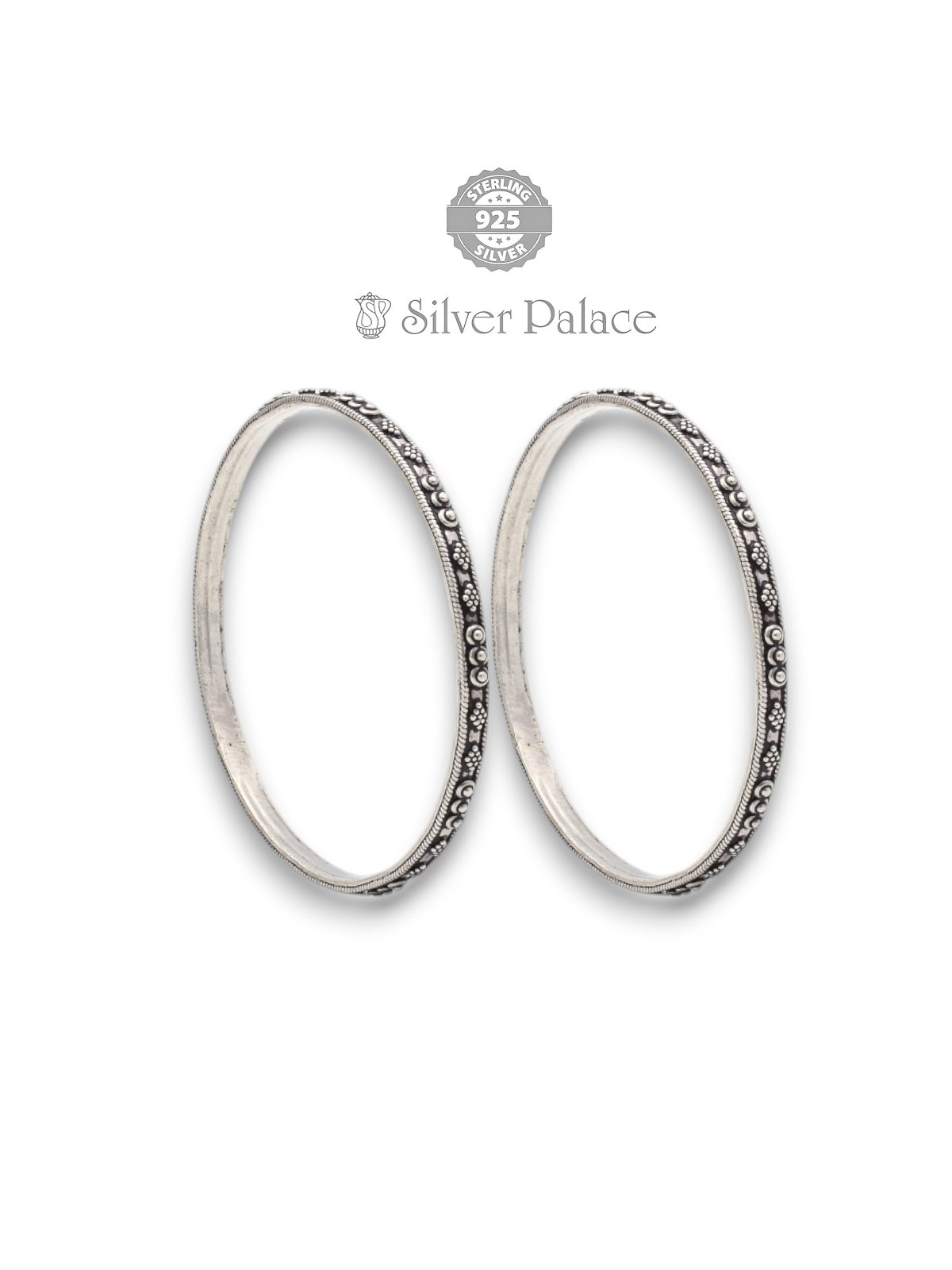 925 OXIDISED SILVER BHAVA COLLECTION ETERNAL BANGLE FOR WOMEN 