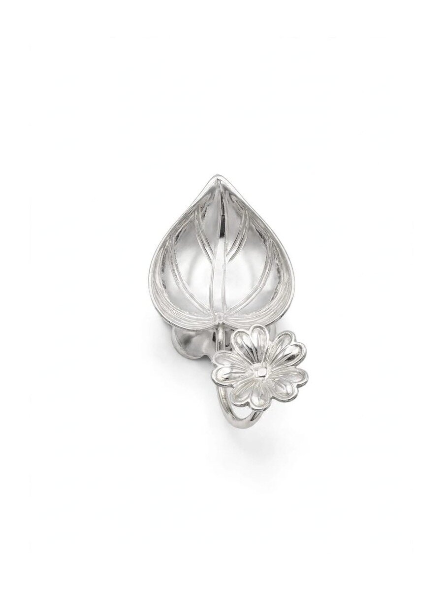 92.5 Silver Flower Design Divya Lamp