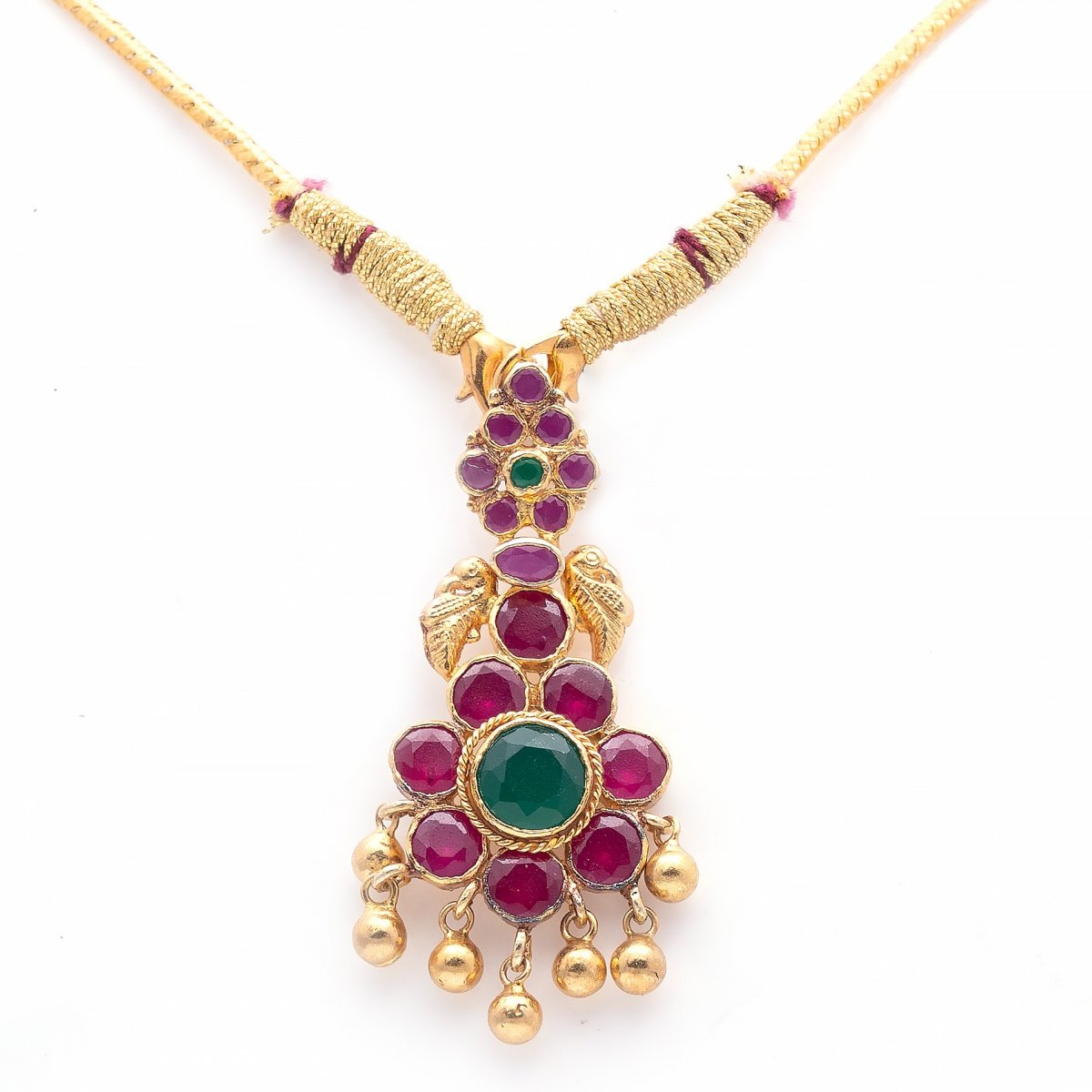 GOLD POLISHED SPINAL PENDANT FOR WOMEN AND GIRLS