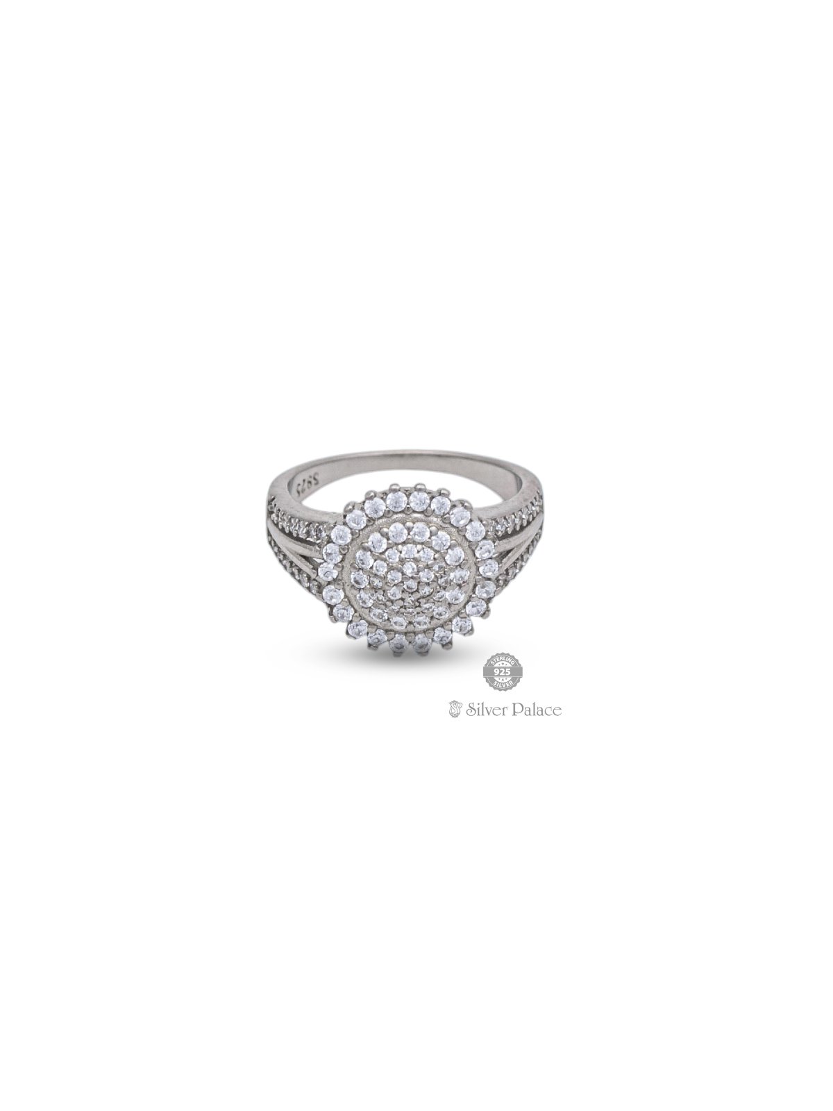 925 STERLING SILVER FLORAL DESIGN WITH WHITE STONE RING FOR GIRLS PUYA COLLECTION 