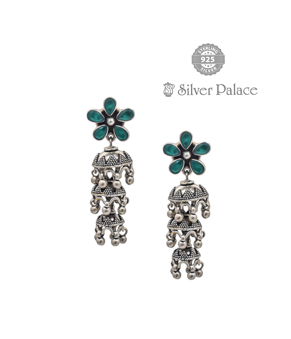 92.5 OXIDIZED SILVER FASHION EARRINGS FOR GIRLS 