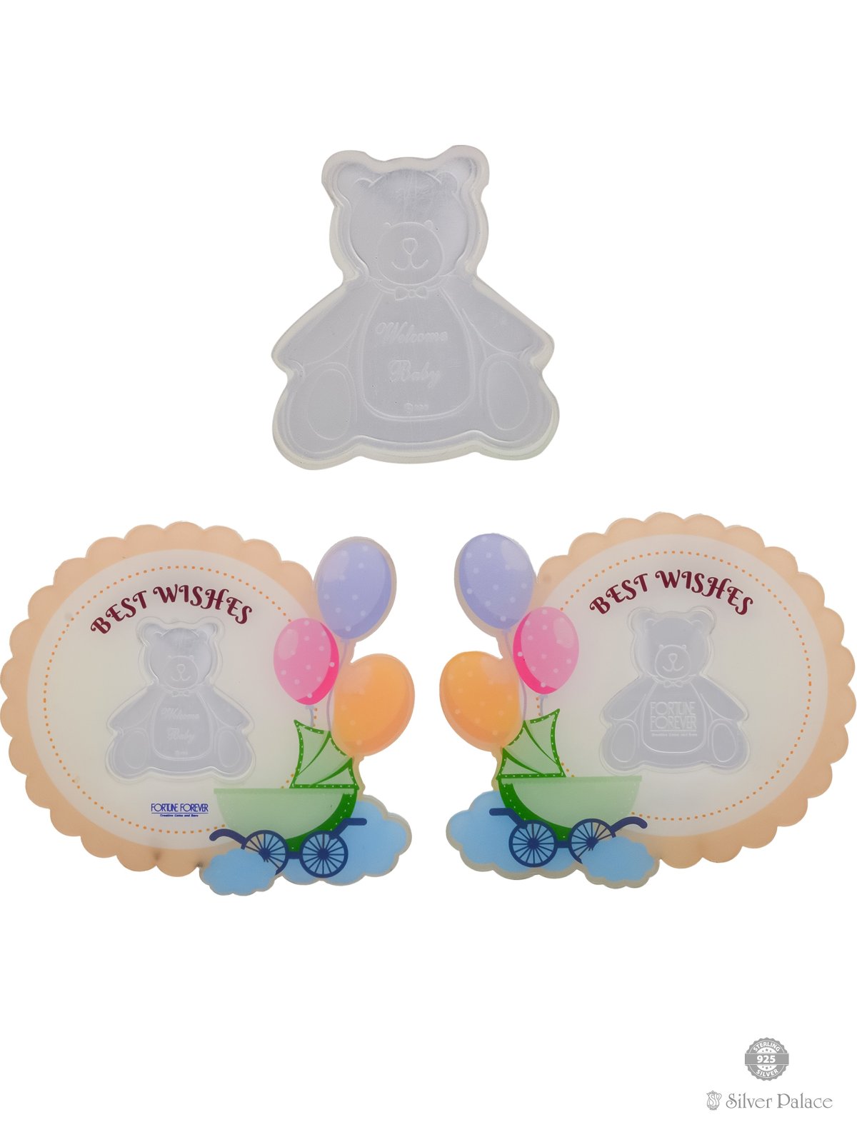 999 PURE SILVER TEDDY DESIGN GIFT COIN FOR KIDS 