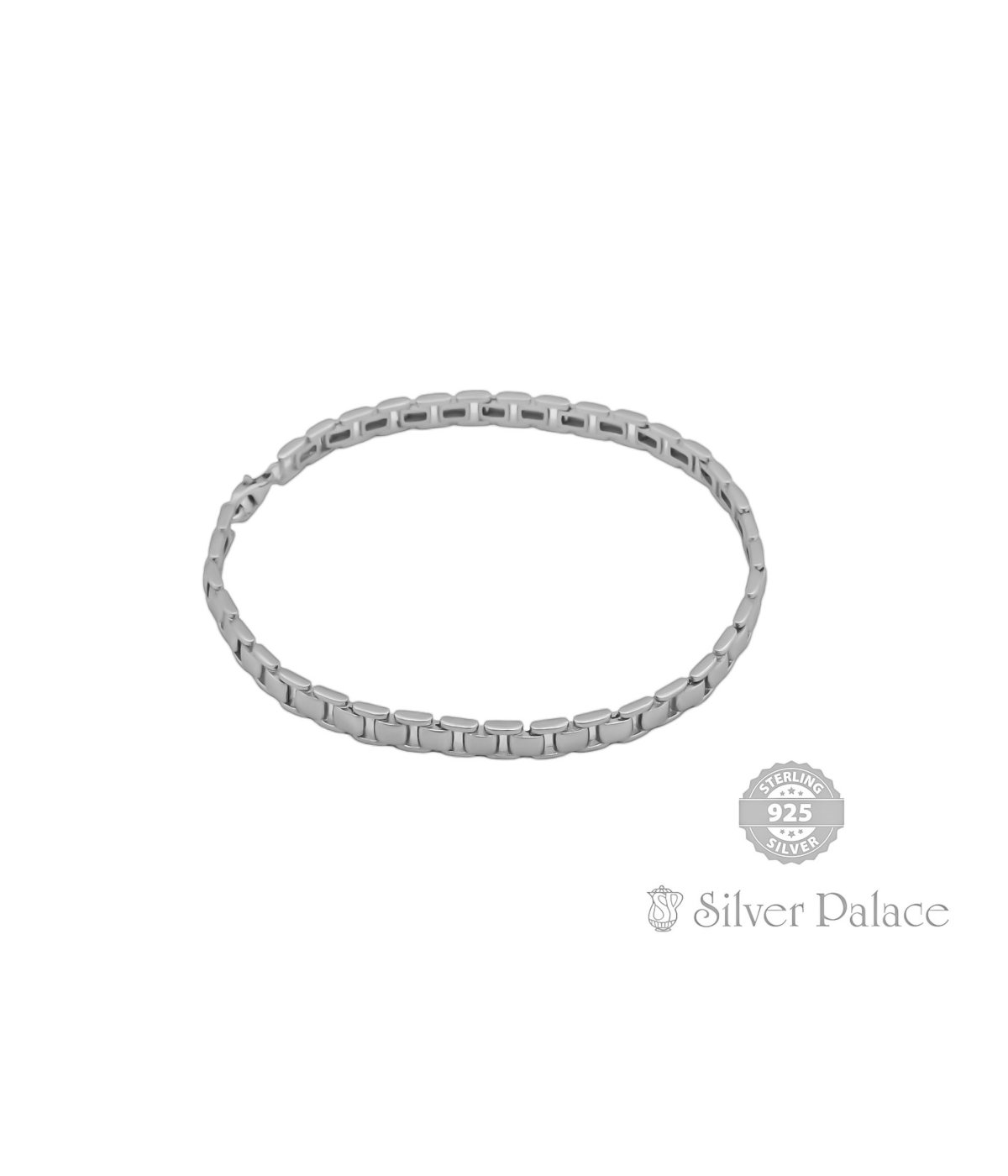 925 Sterling Silver Fancy Design Link Bracelet For Mens & Boys