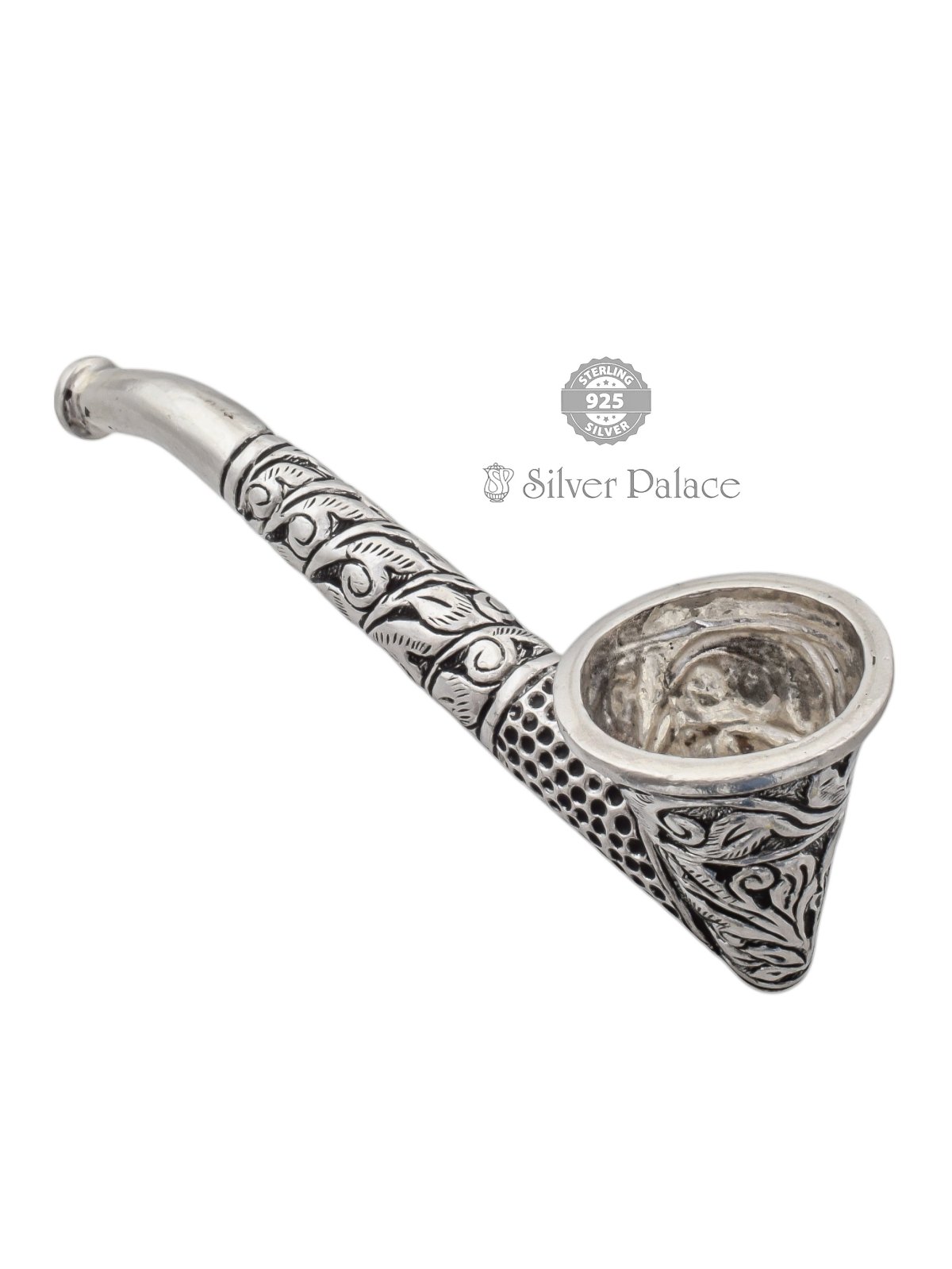 925 Sterling Silver Antic finish Tobacco pipe for smoking 