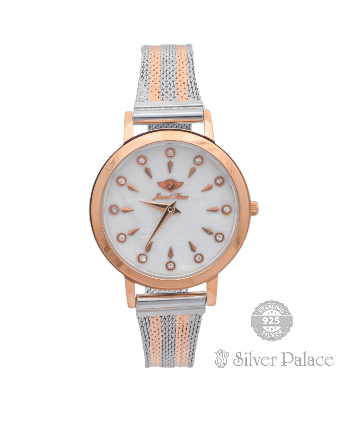 92.5 STERLING SILVER ROSE GOLD WHITE DIAL WATCH FOR GIRL