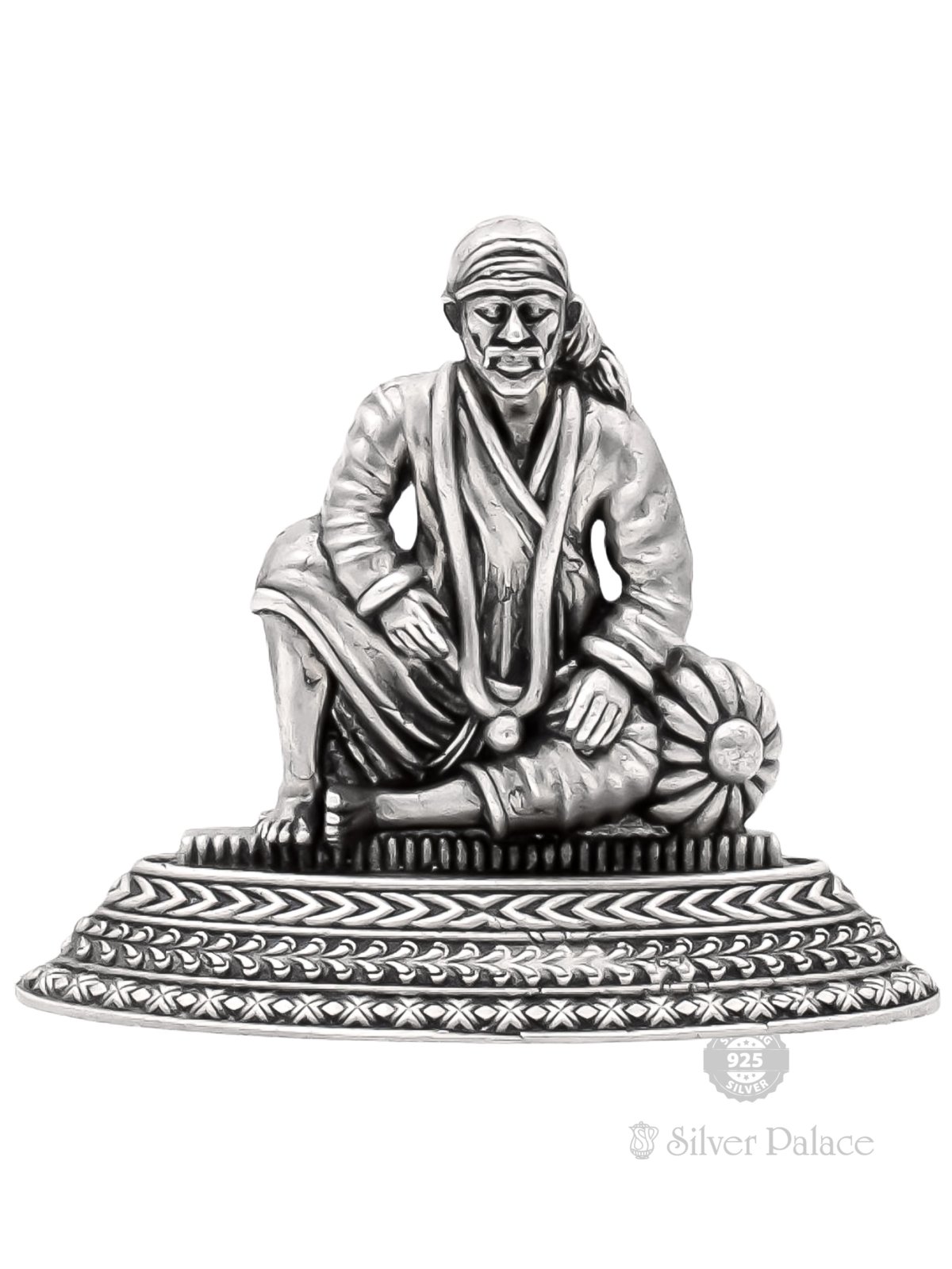 PURE SILVER HANDCRAFTED SAIBABA IDOL