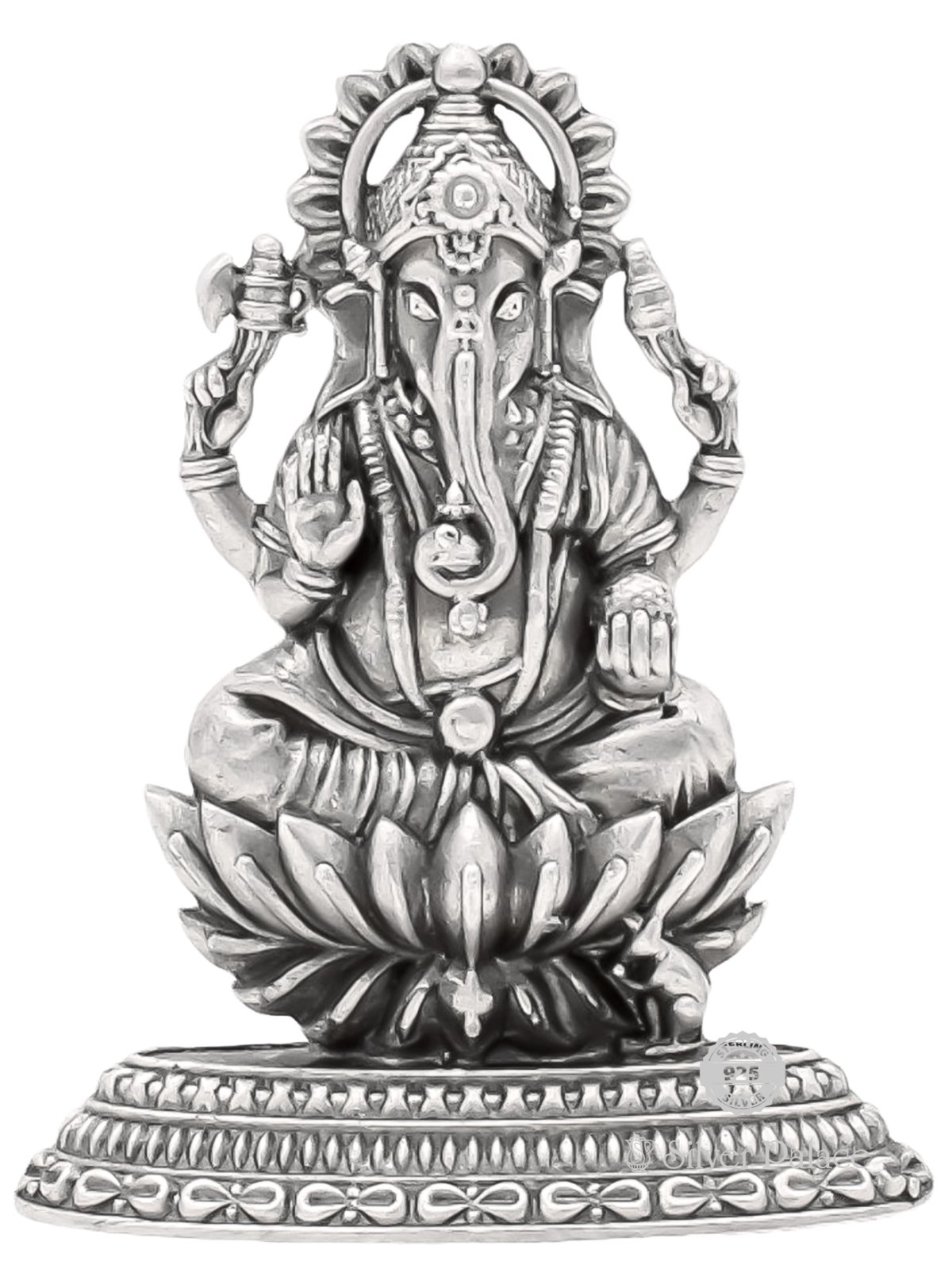 92.5 SILVER GANESH IDOL FIGURINE SHOWPIECE FOR HOME DECOR