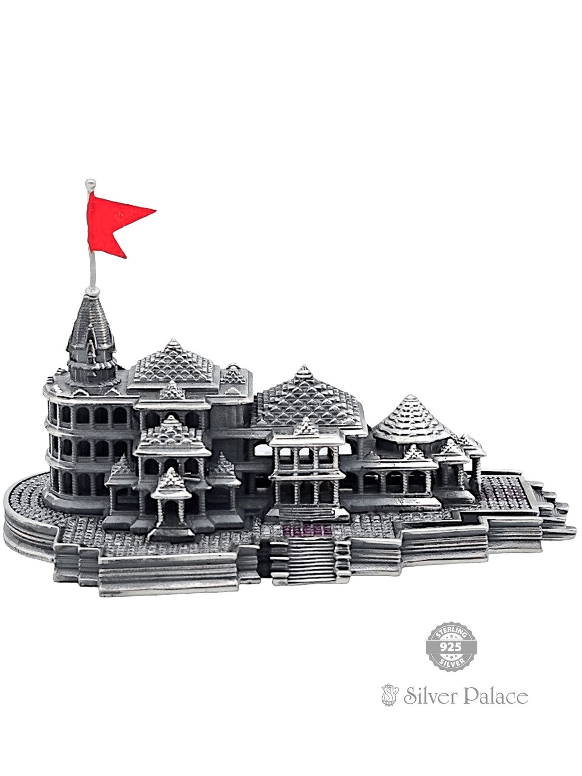 925 Sterling Silver Ram Mandir Rama Temple For Pooja