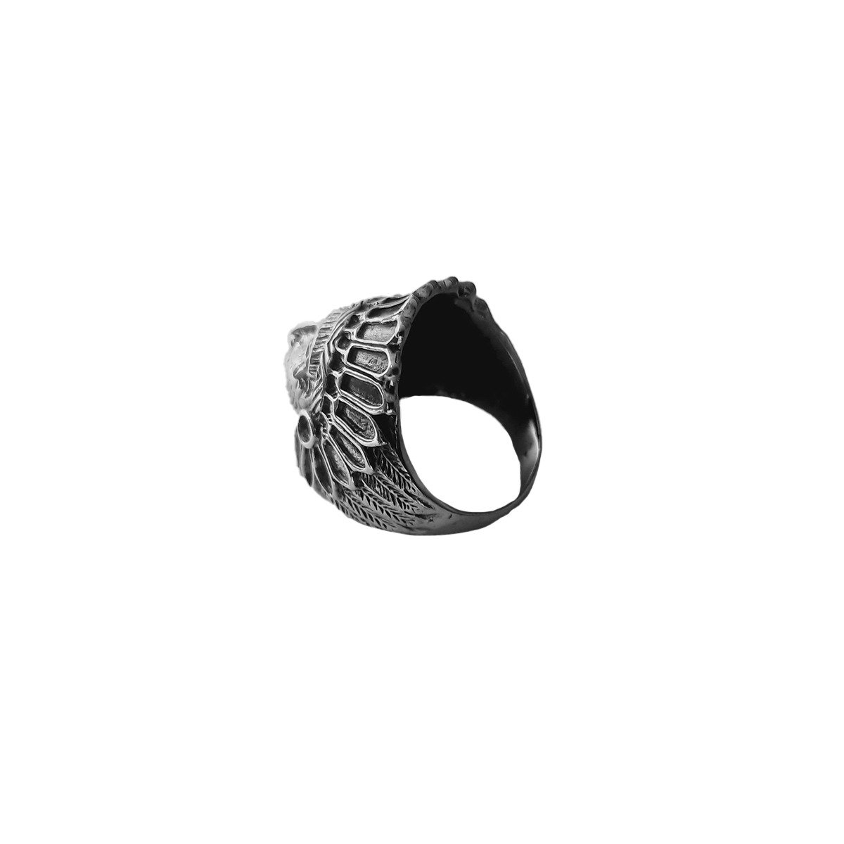 Silver Indian Chief Head Ring, Silver Lion Head Ring For Men Available