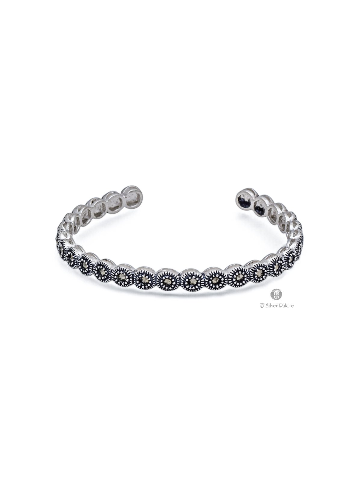 925 OXIDISED SILVER ADJUSTABLE MARCASITE KADA FOR GIRLS PRITE COLLECTION 