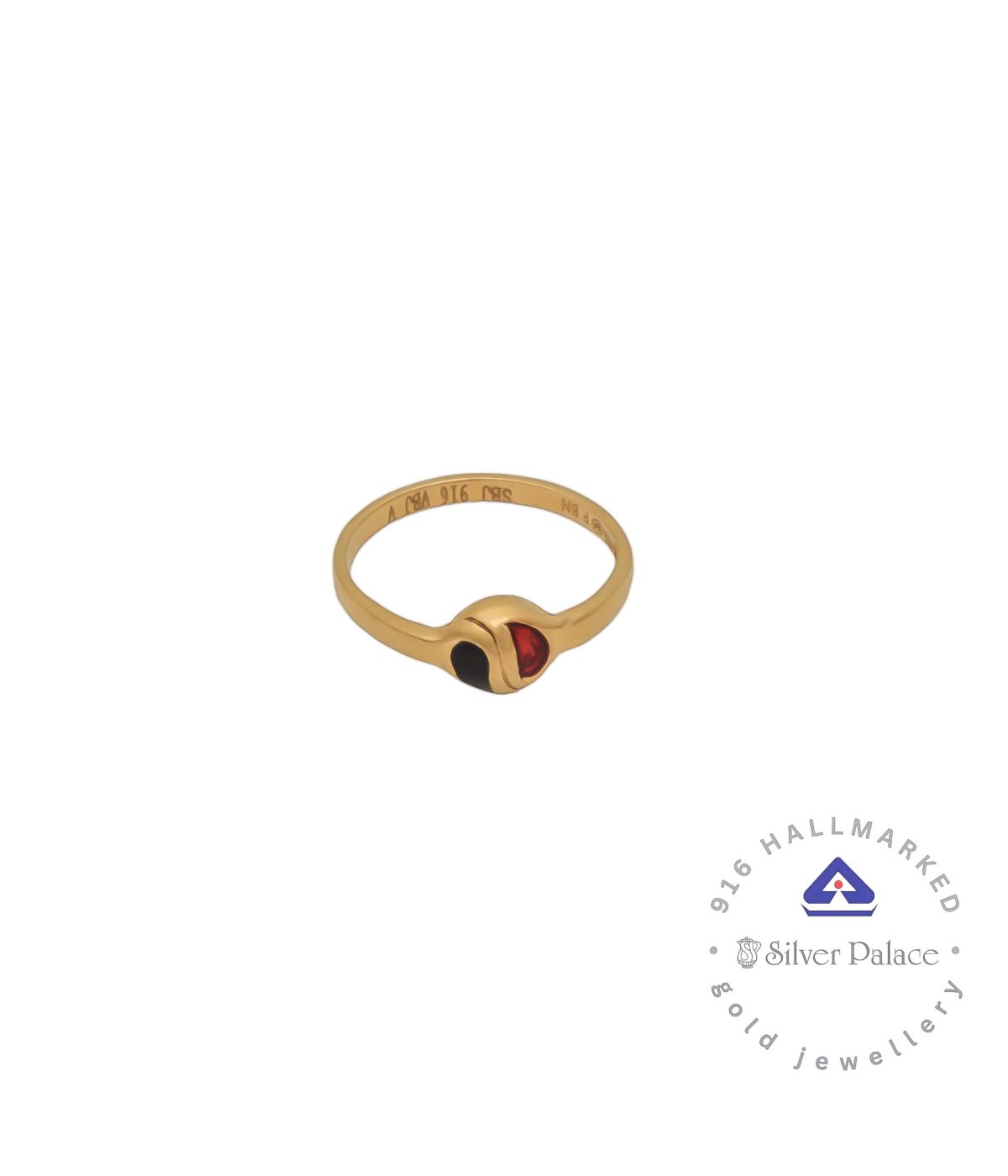 Kanche Collections New Design With Enamel Finish 916 Gold Ring For New Born Baby's