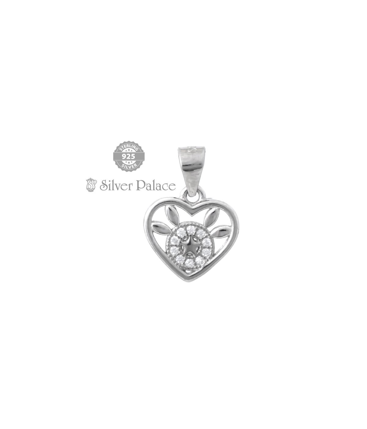 925 Sterling Silver Pendent Valentine Heart Shape CZ Pendant Locket For Girls