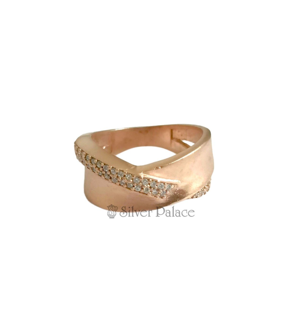 L AMOUR CRIS CROS ROSE GOLD WOMENS RING