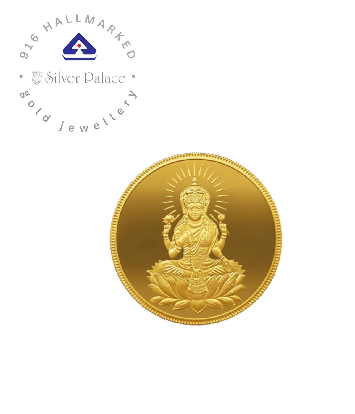  22CT GOLD LAKSHMI and lotus mmtc pamp COIN with packing