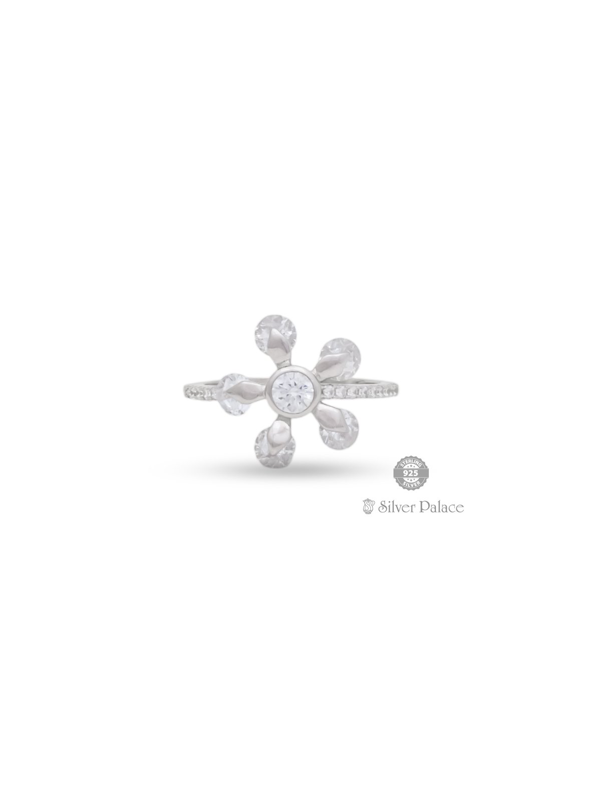 925 STERLING SILVER FLORAL DESIGN RING FOR GIRLS PUYA COLLECTION 