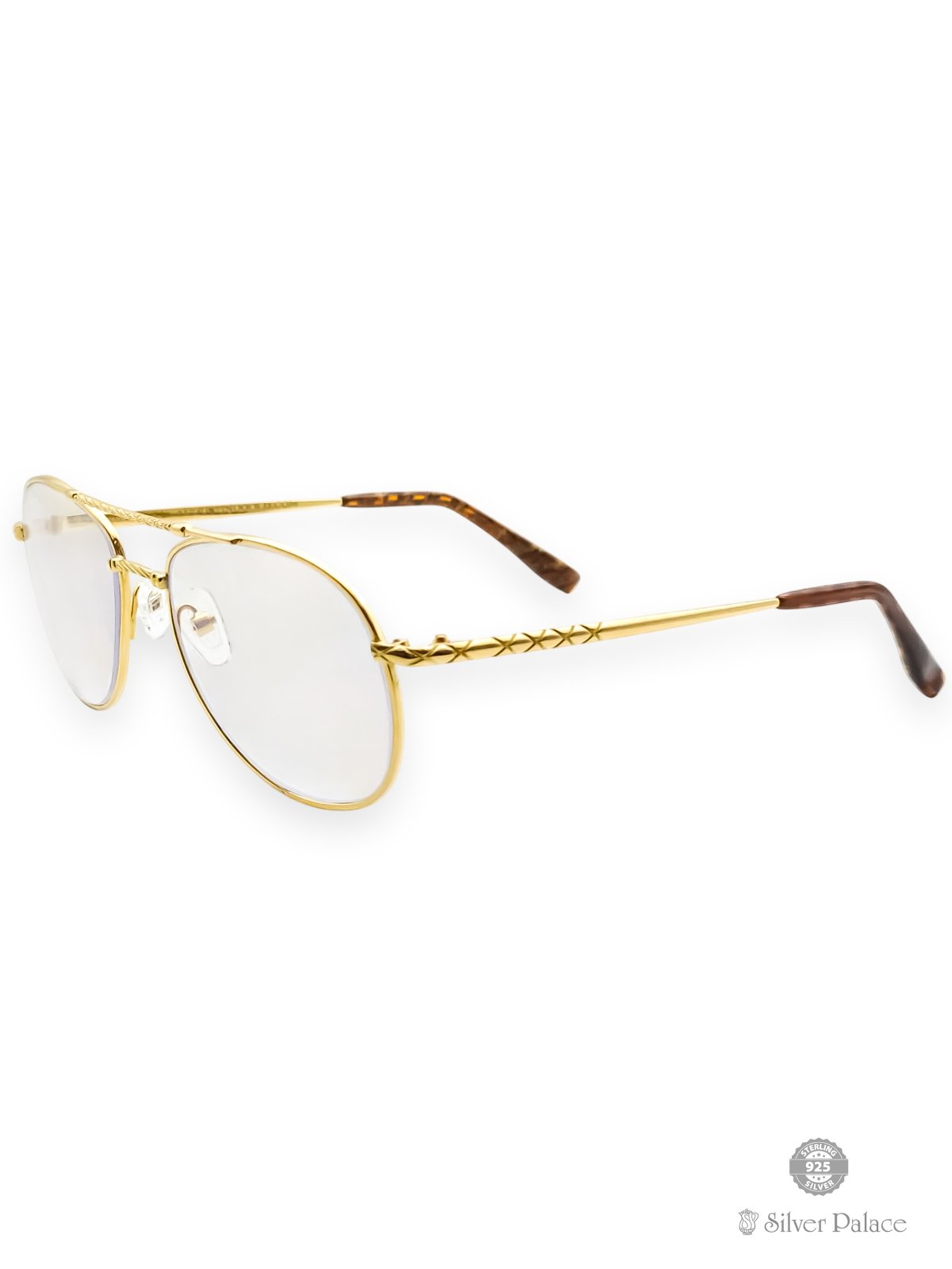 916 PURE GOLD OVAL SHAPED DIAL EYE GLASS FOR MAKE PREMIUM LOOK 
