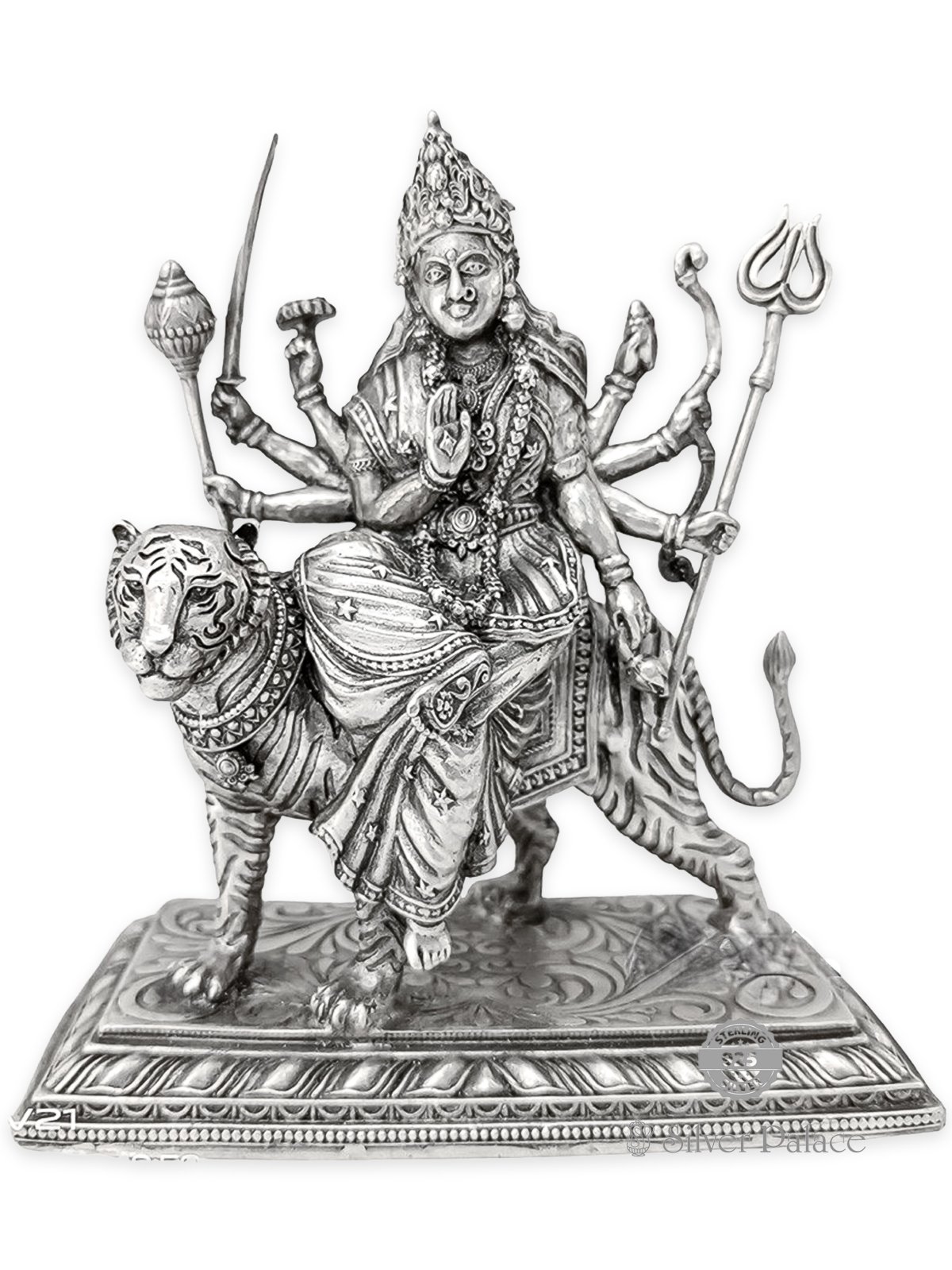 OXIDISED SILVER GODDESS DURGA DEVI IDOL
