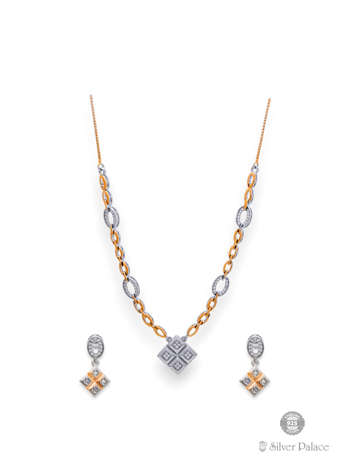 Diamond Necklace Sets Necklace Design Amazon 925 Sterling Silver