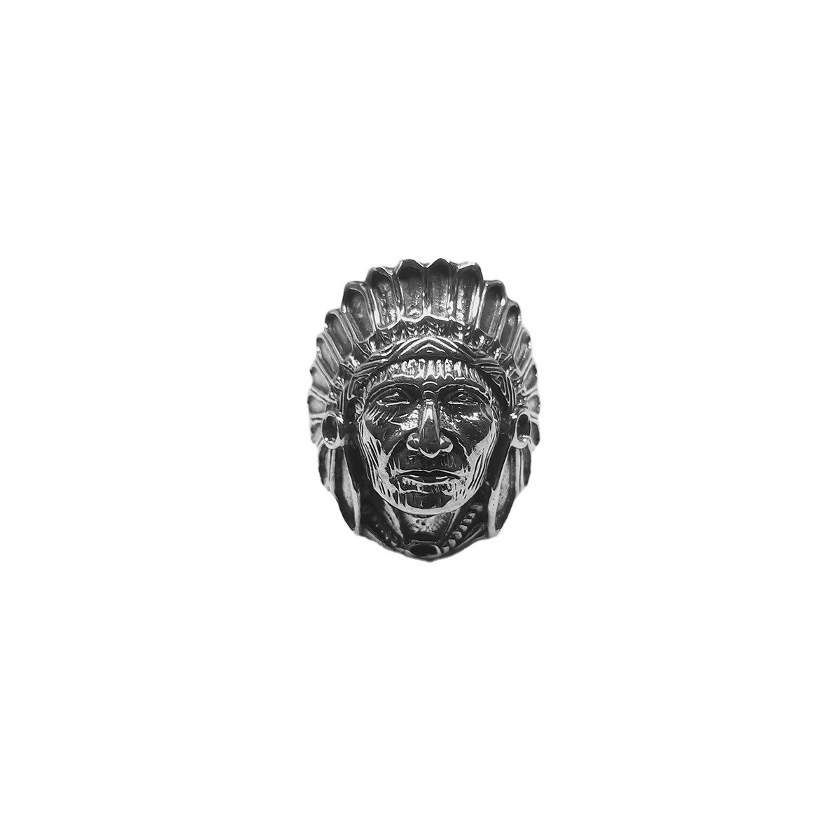 Silver Indian Chief Head Ring, Silver Lion Head Ring For Men Available