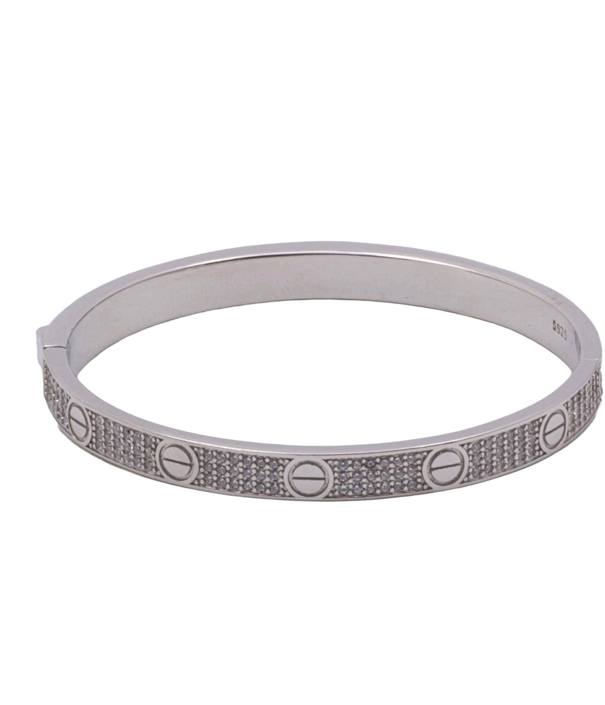 Men's Silver bold Oval Love Bracelet 92.5 Pure Silver