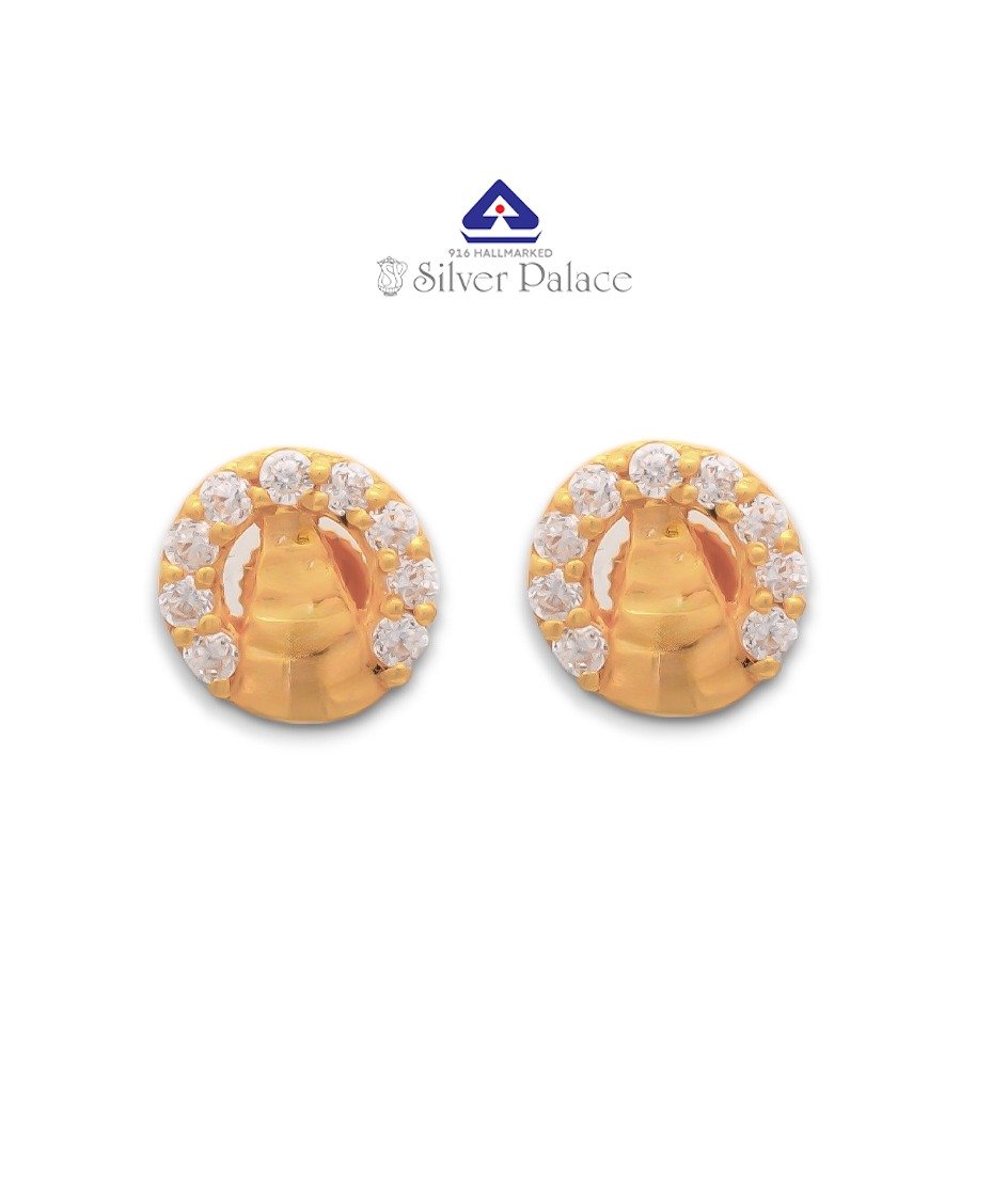 916 Gold with Kanche Collection Fancy design Earrings for Kids